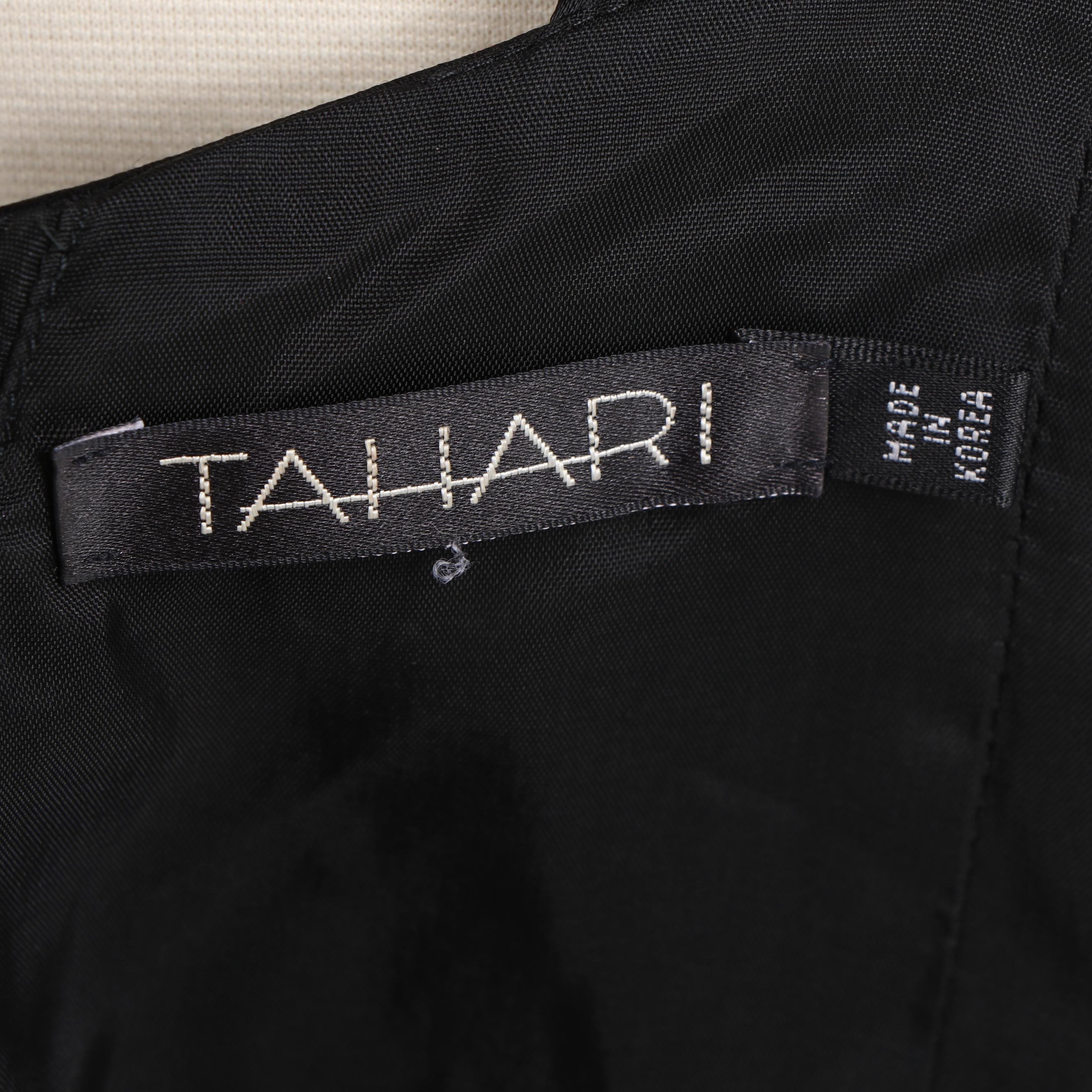 Tahari Black and Red Sleeveless Cocktail Dresses