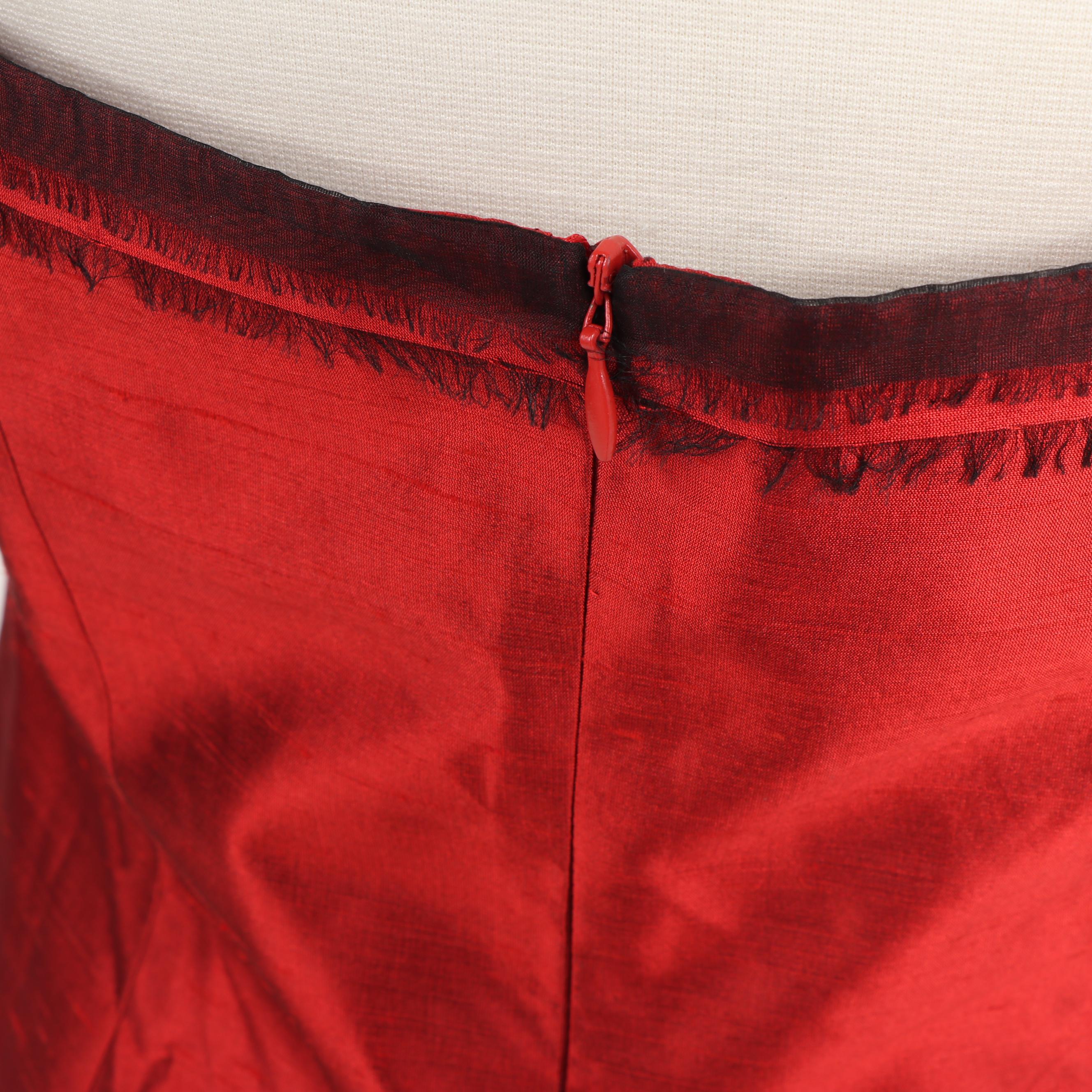 Tahari Black and Red Sleeveless Cocktail Dresses