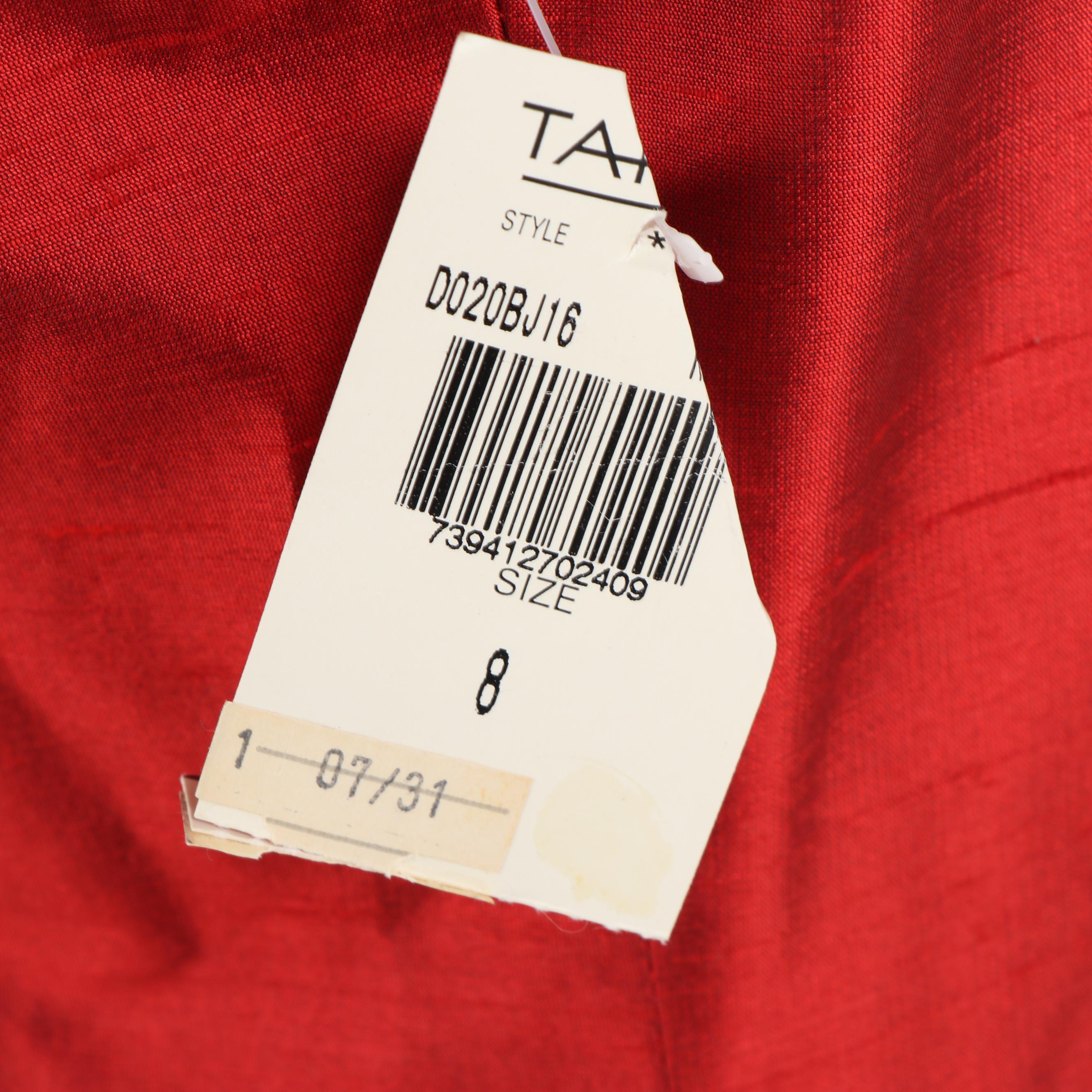 Tahari Black and Red Sleeveless Cocktail Dresses