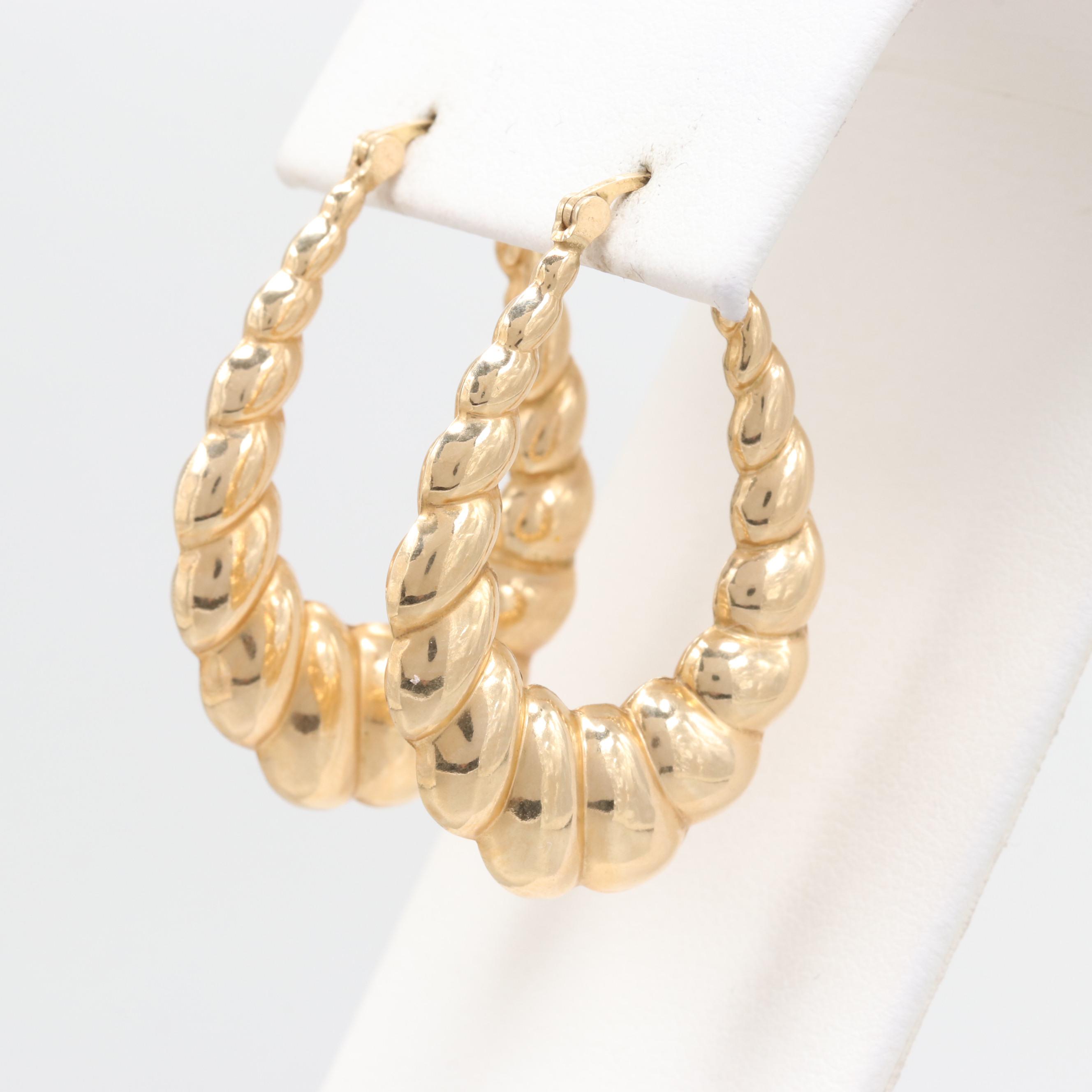 10K Yellow Gold Shrimp Earrings