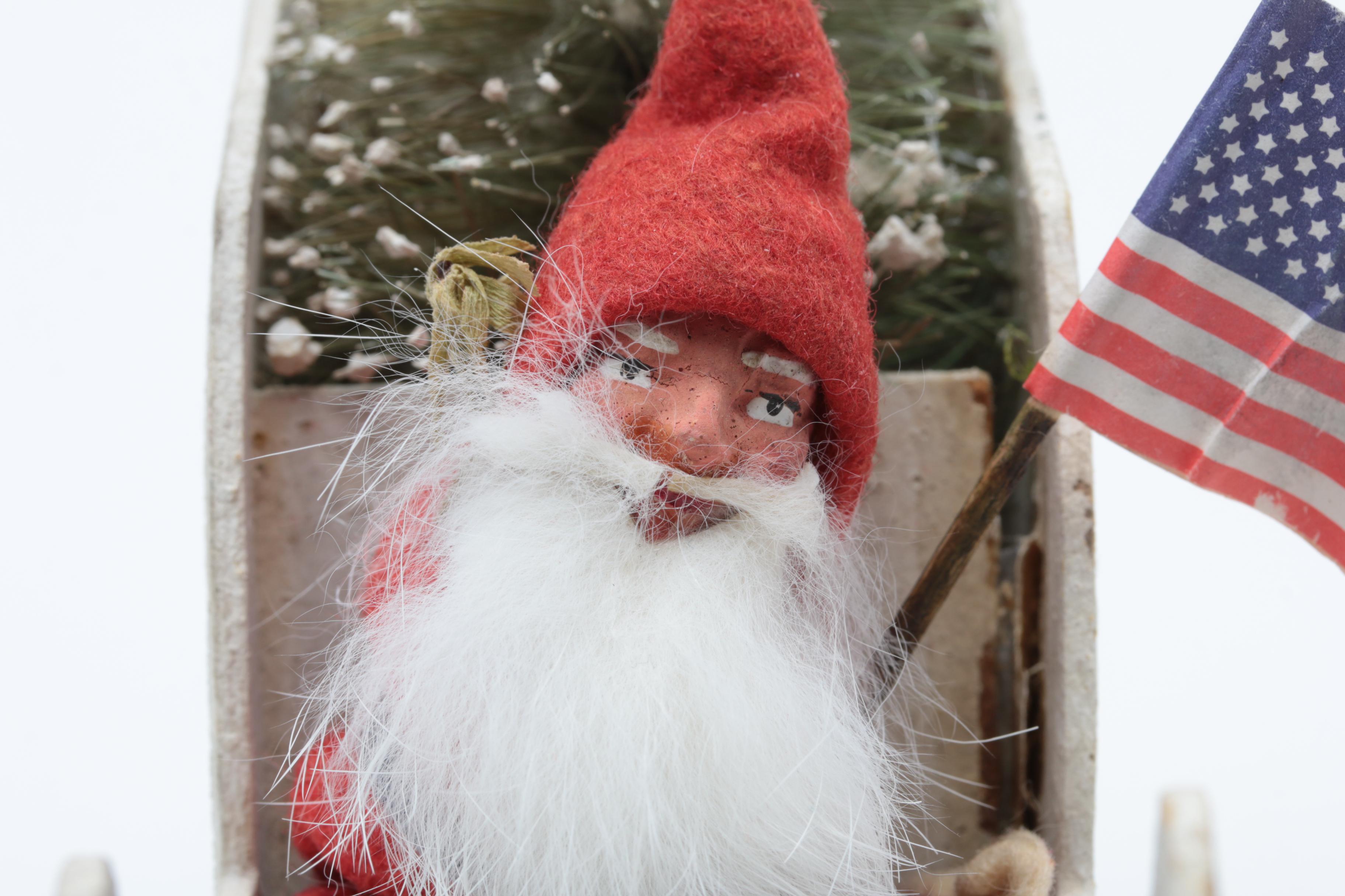 Vintage Cardboard Sleigh Candy Container