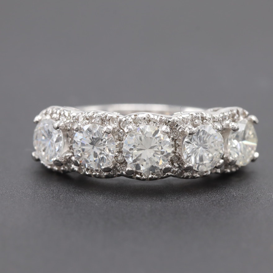 14K White Gold 2.25 CTW Diamond Ring
