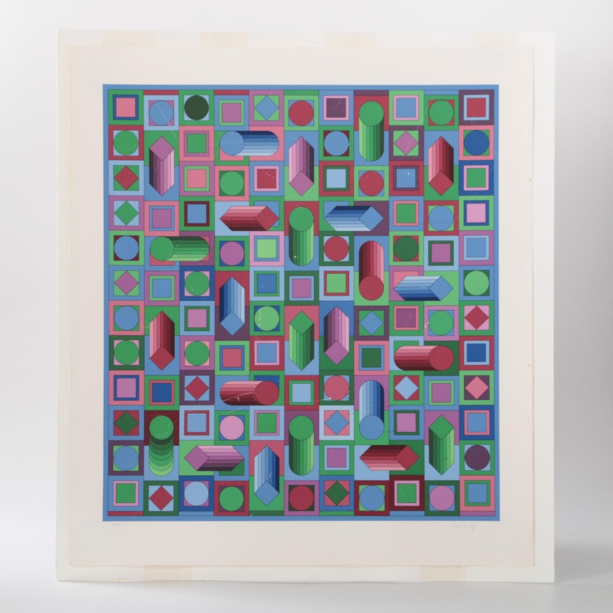 Victor Vasarely Serigraph "Hyram"