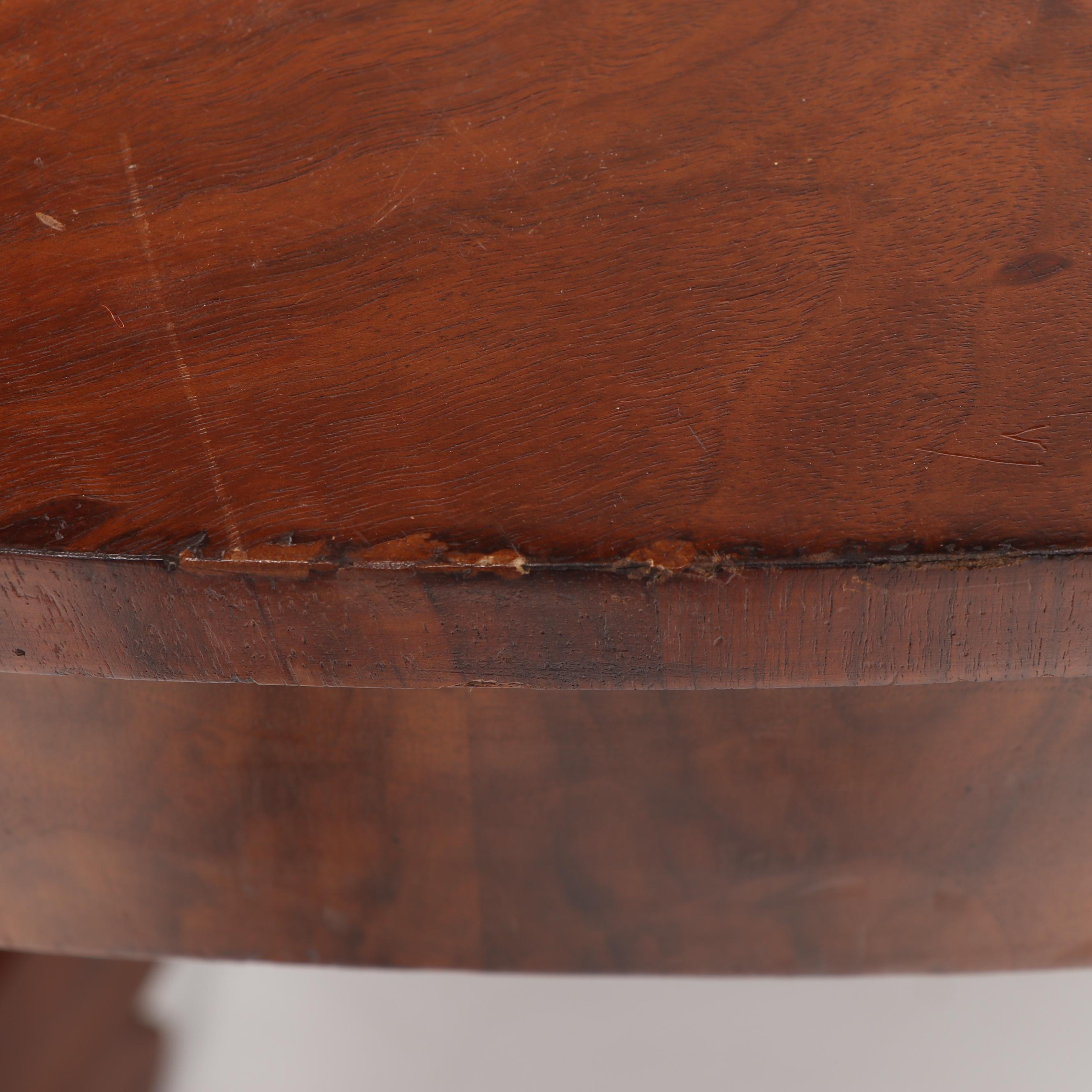 Empire Style Mahogany Dining Table on Casters, 20th Century