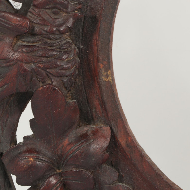 Black Forest Style Carved Walnut Mirror Frame, 19th Century