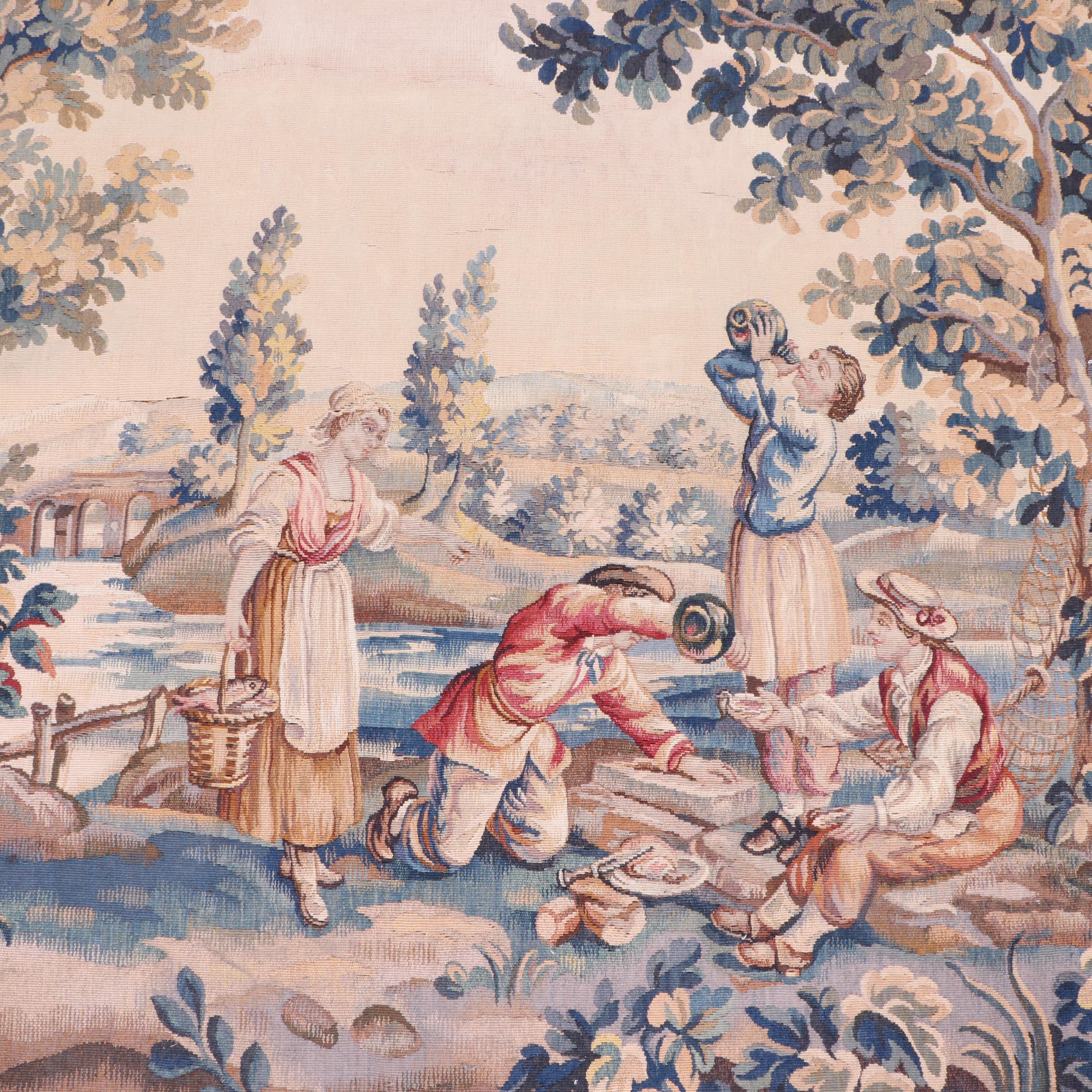 Belgian Style Pastoral Scene Tapestry
