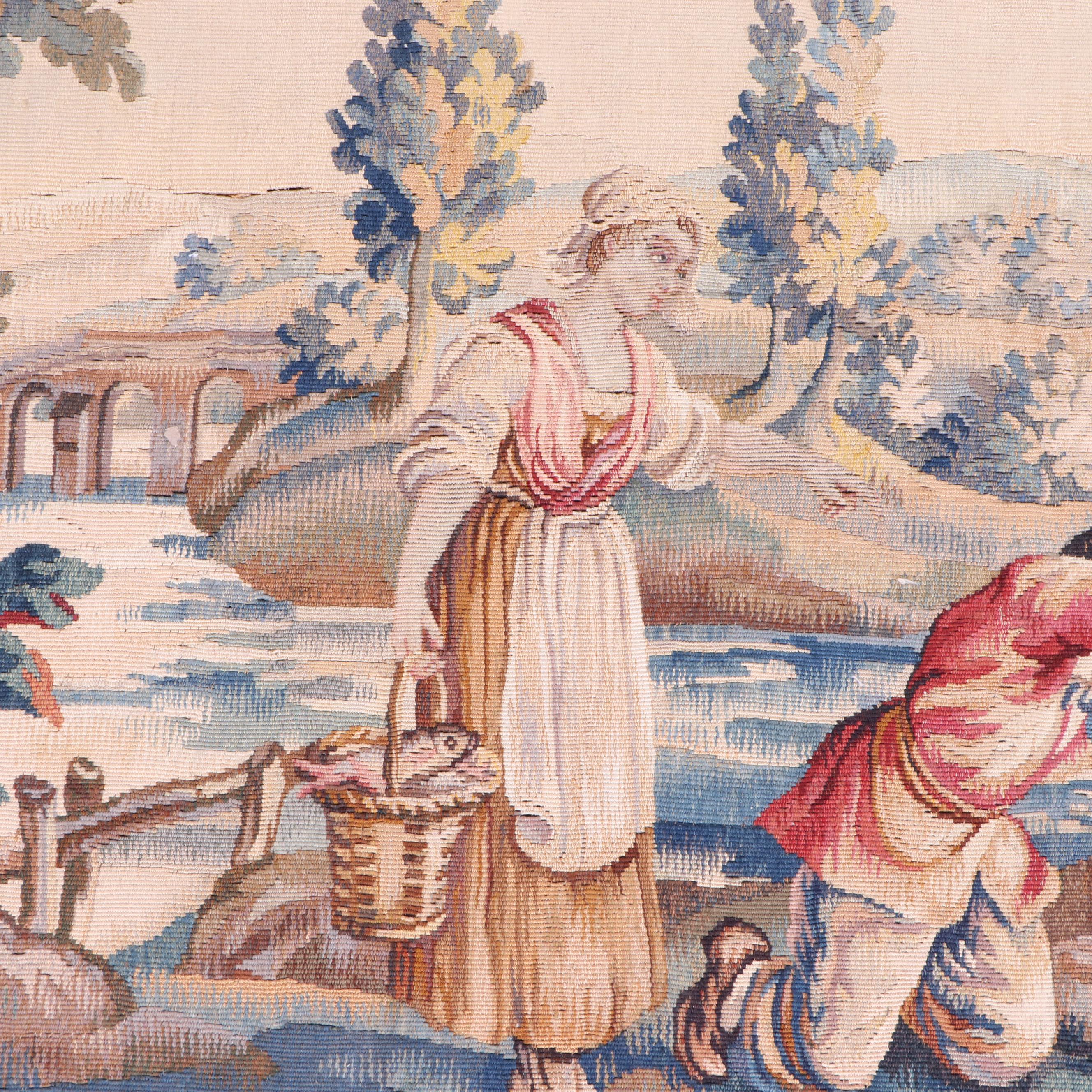Belgian Style Pastoral Scene Tapestry