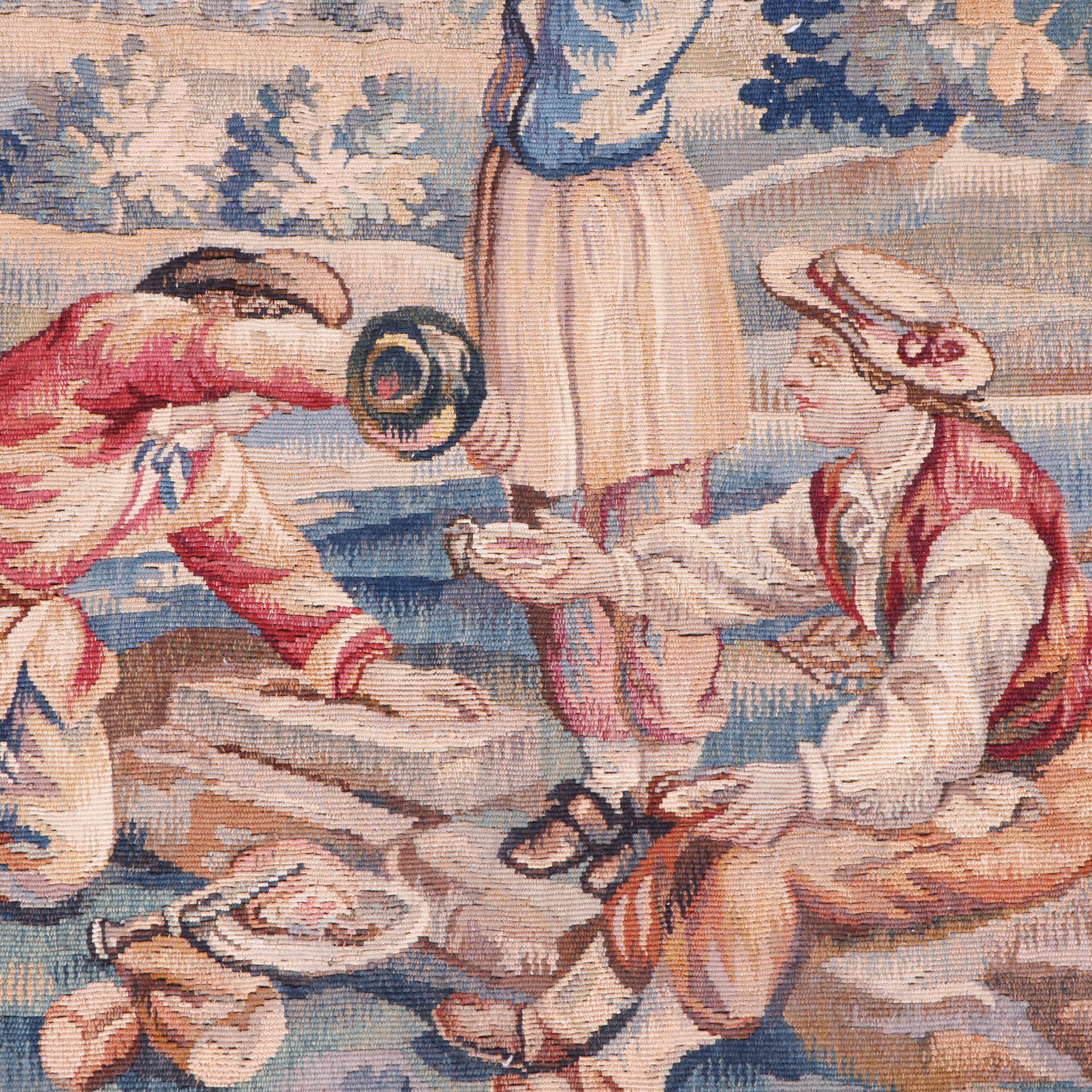 Belgian Style Pastoral Scene Tapestry