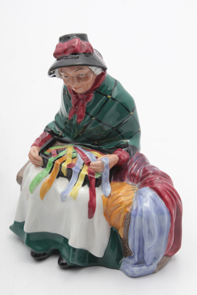 Royal Doulton "Silks and Ribbons", "Pretty Polly" and "Nanny" Figurines