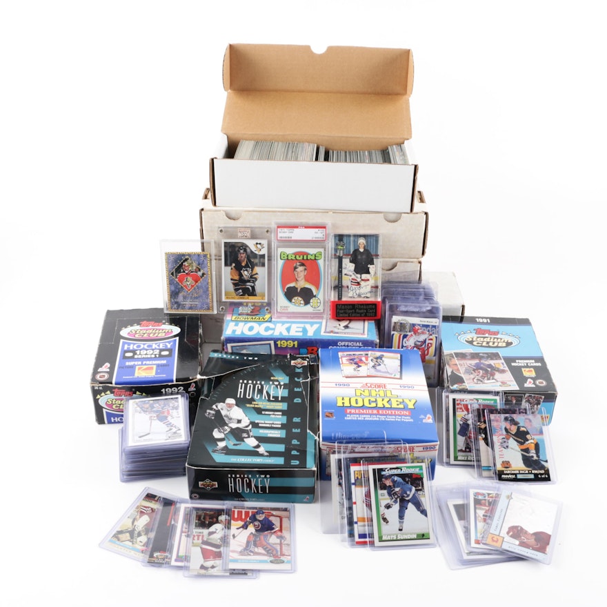 1985 Topps Mario Lemieux Rookie Card, 1971 Bobby Orr, Signed Rhéaume and More