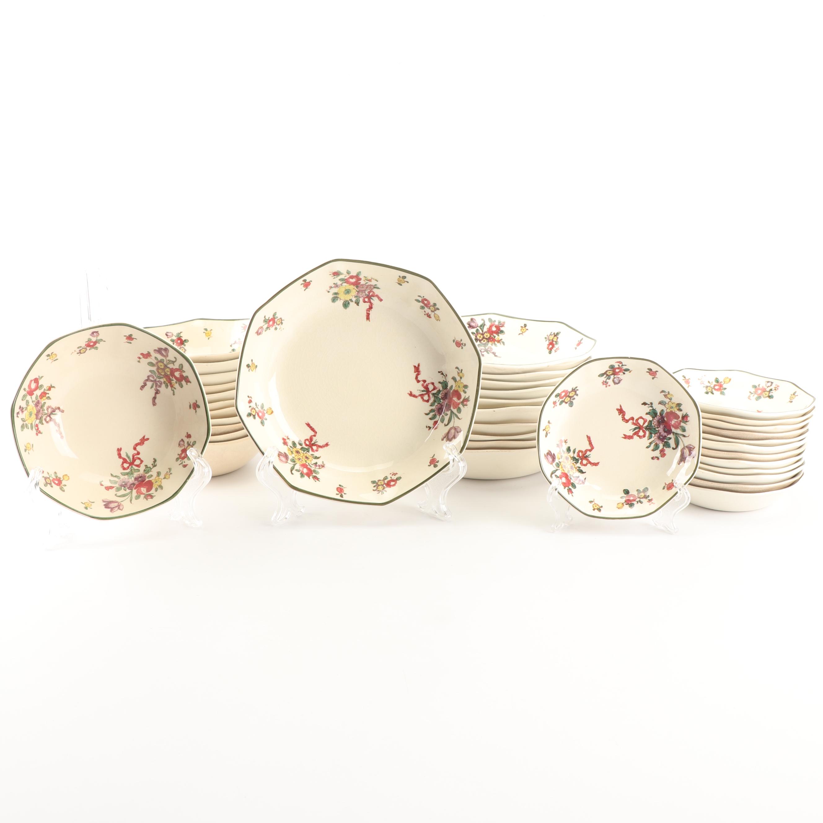 Royal Doulton "Old Leeds Sprays" Earthenware Tableware, Circa 1912