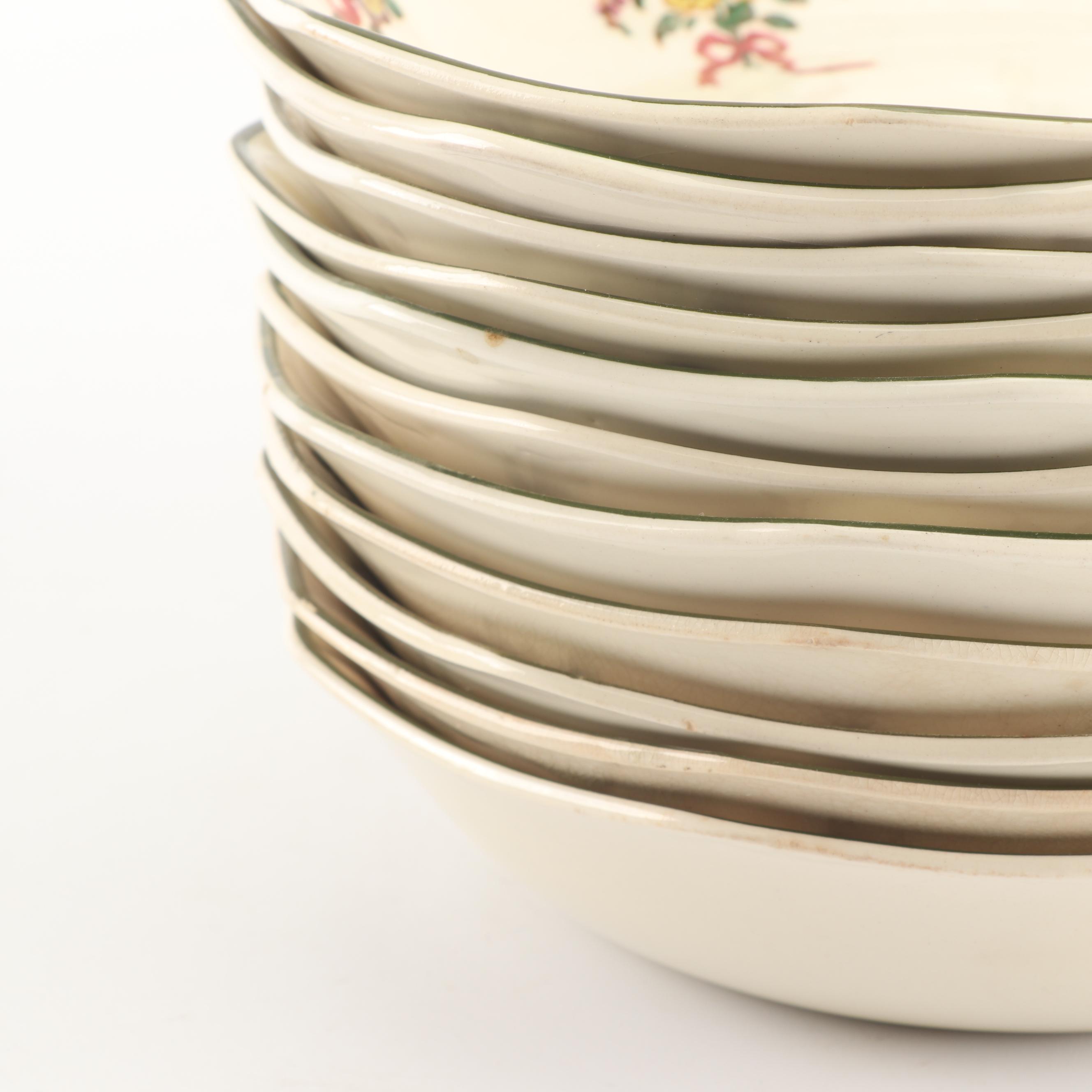 Royal Doulton "Old Leeds Sprays" Earthenware Tableware, Circa 1912