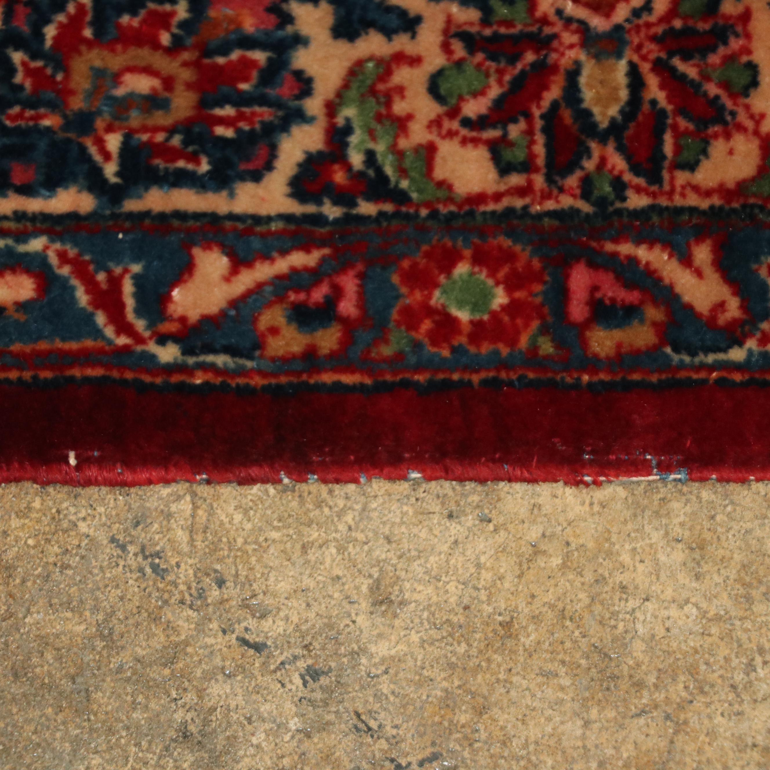 Hand-Knotted Indian Agra Wool Room Sized Rug