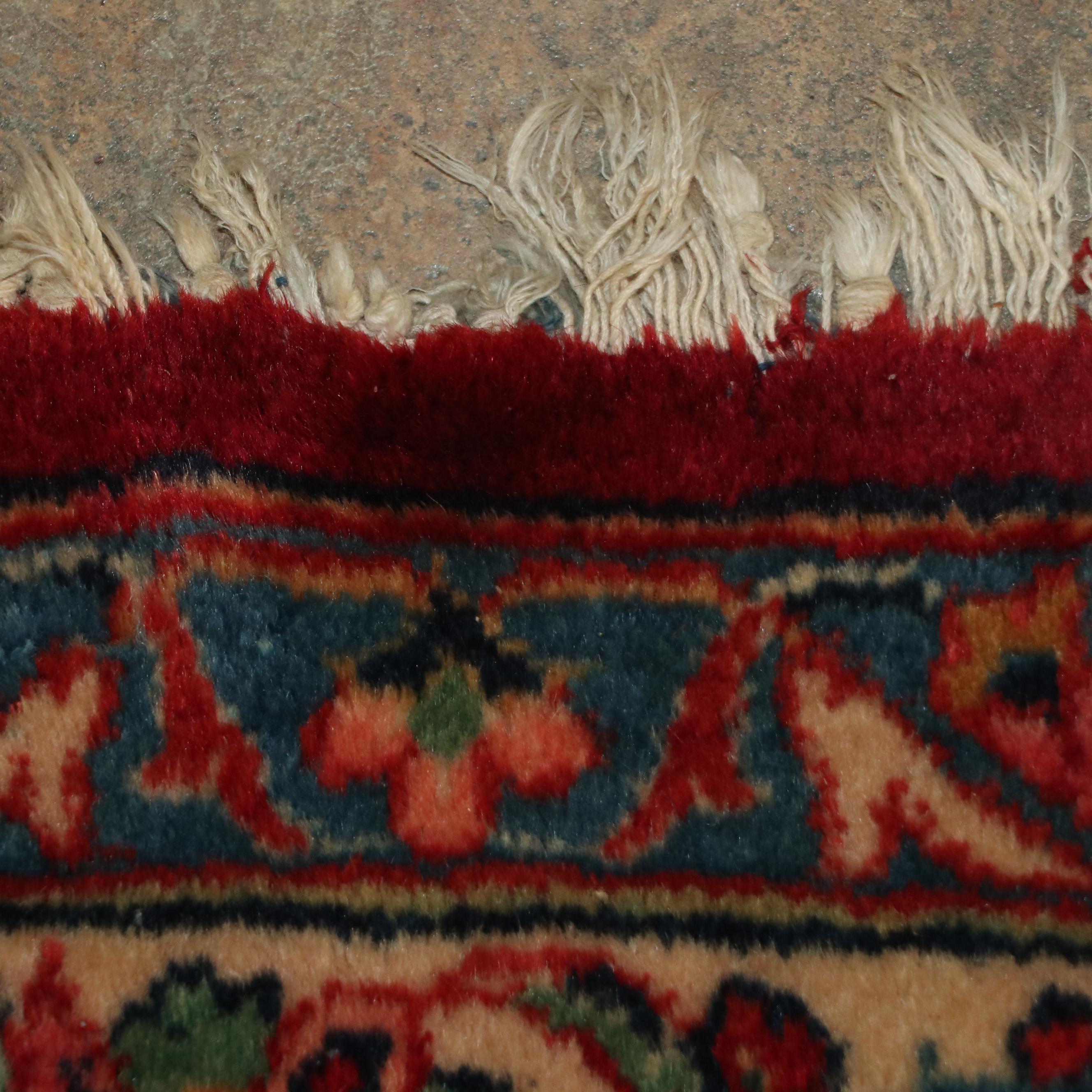 Hand-Knotted Indian Agra Wool Room Sized Rug