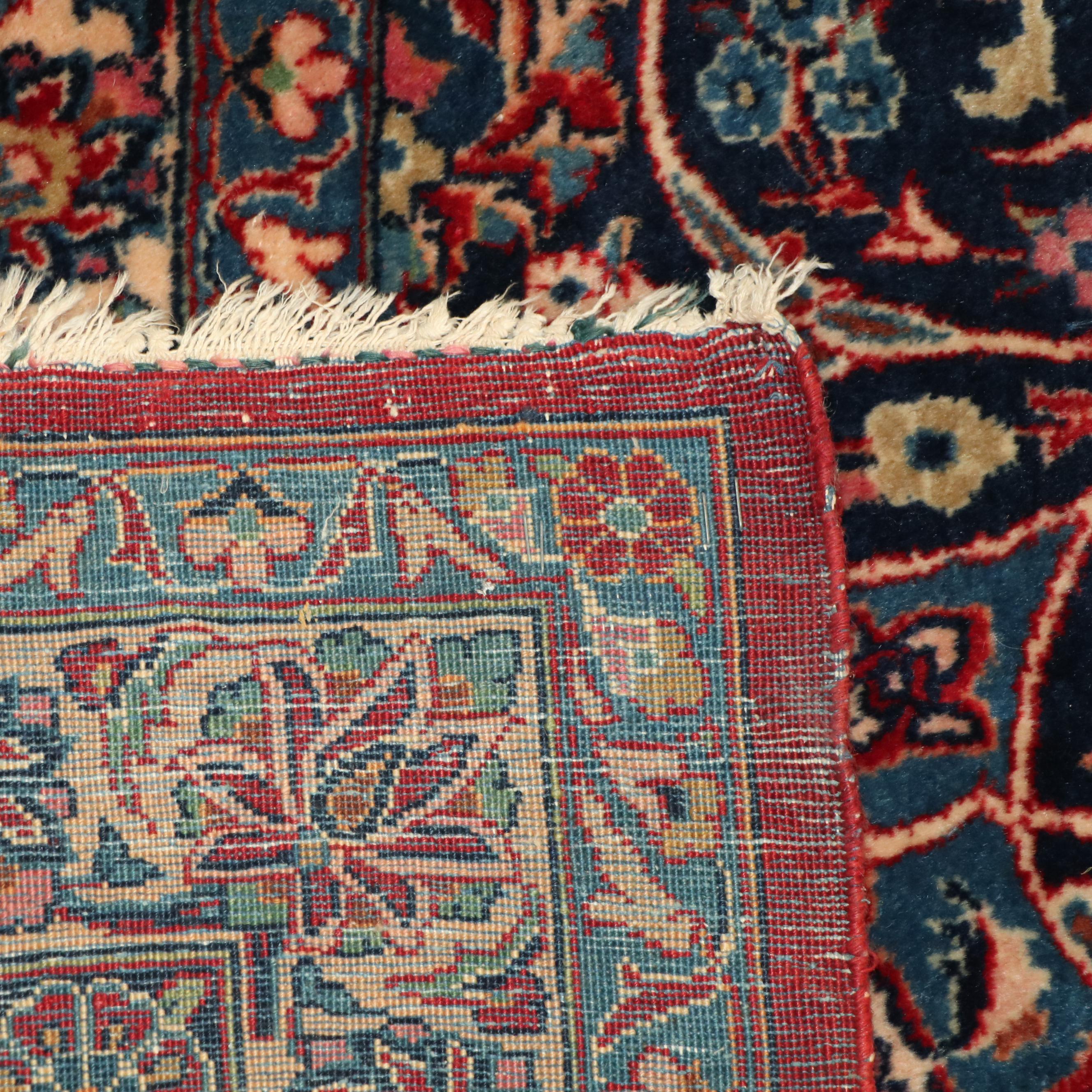 Hand-Knotted Indian Agra Wool Room Sized Rug