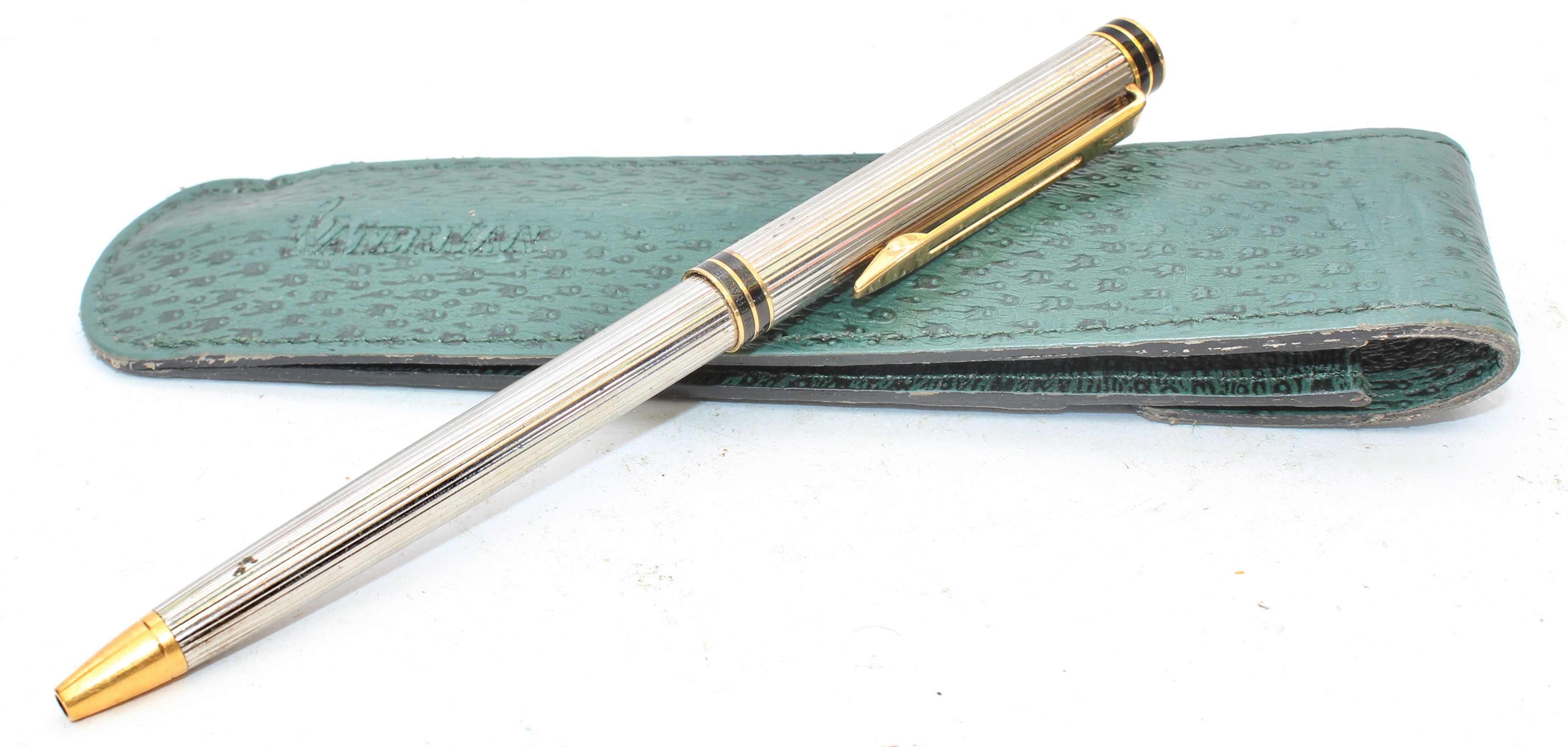 Waterman Ballpoint Pen and Brass Crab Magnifying Glass