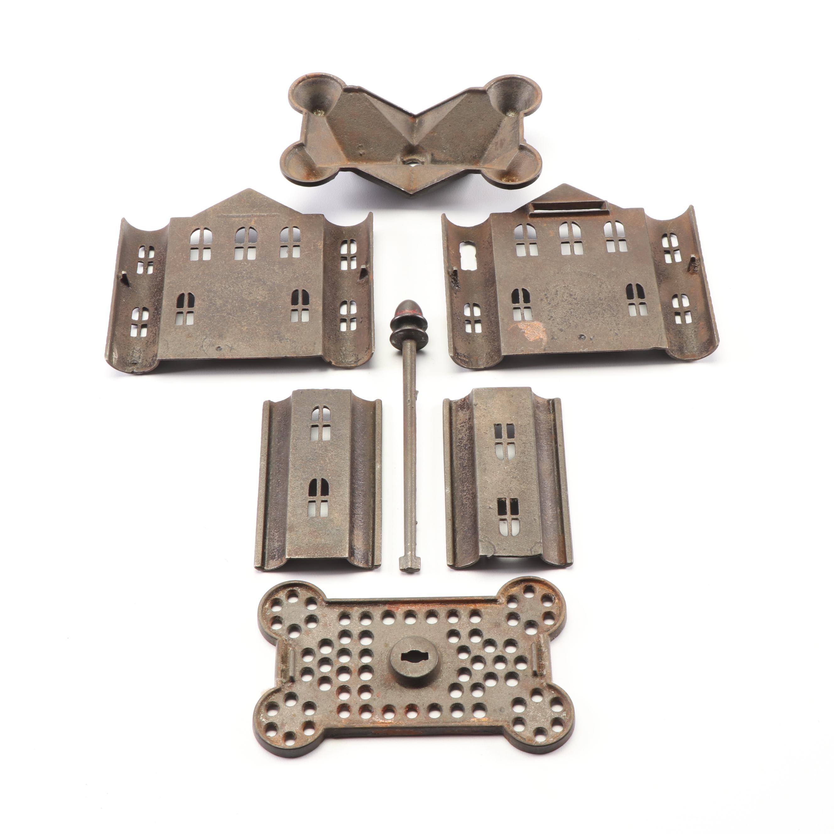 Vintage Cast Iron Bank Resembling House