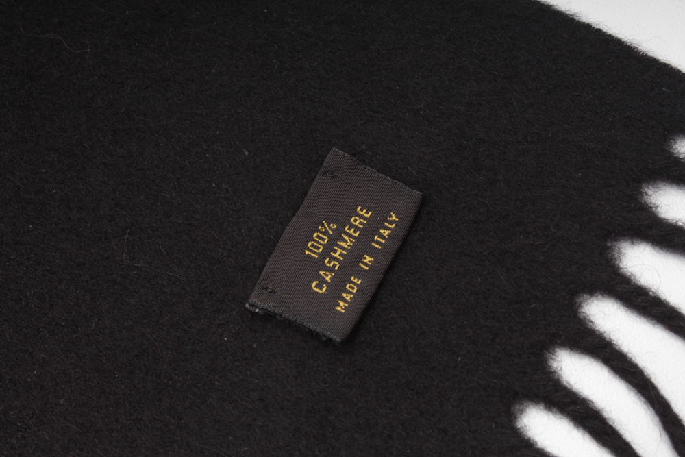 Loro Piana Multicolor Cashmere Scarf with Fringe, Made in Italy