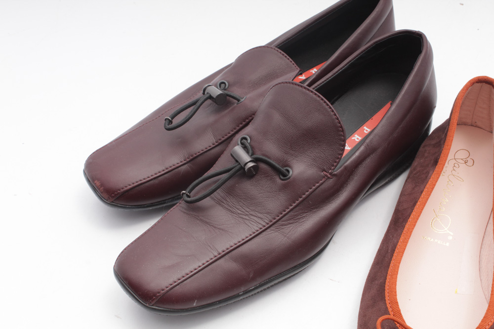 Women's Vintage Prada Loafers and Bailarina S Tasseled Ballet Flats