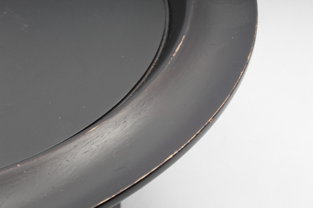 Oversize Glass Cloche' with Black Pedestal Base