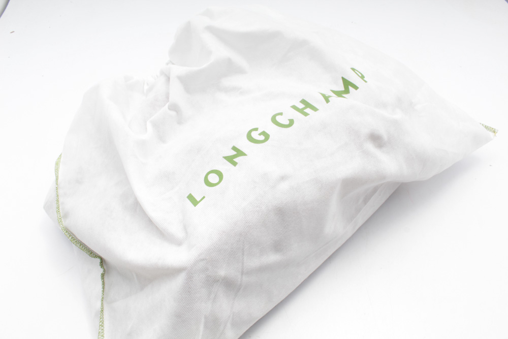 Longchamp Paris Canvas and Red Leather Tote