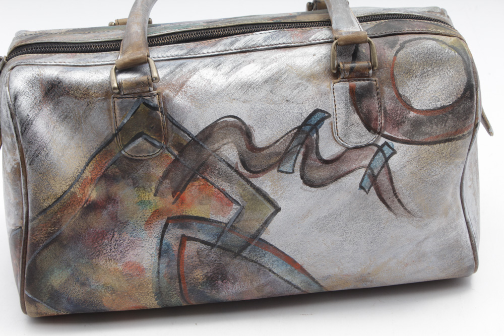 Jane Yoo Hand-Painted on Leather Handbag