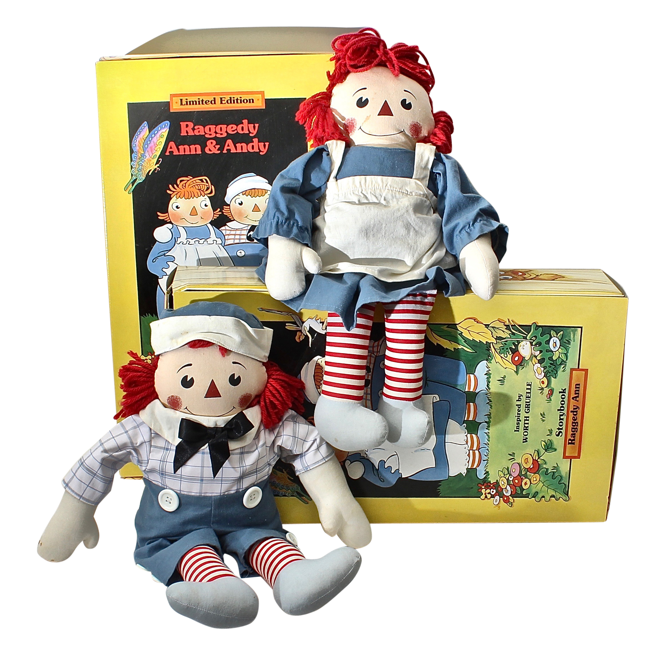 Limited Edition Raggedy Ann and Andy Dolls in Original Boxes With Certificates
