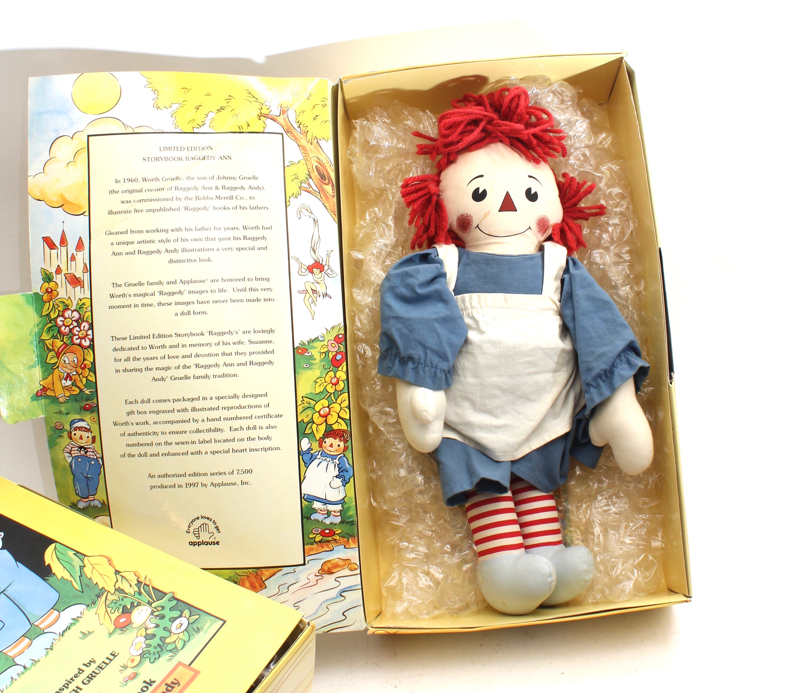 Limited Edition Raggedy Ann and Andy Dolls in Original Boxes With Certificates