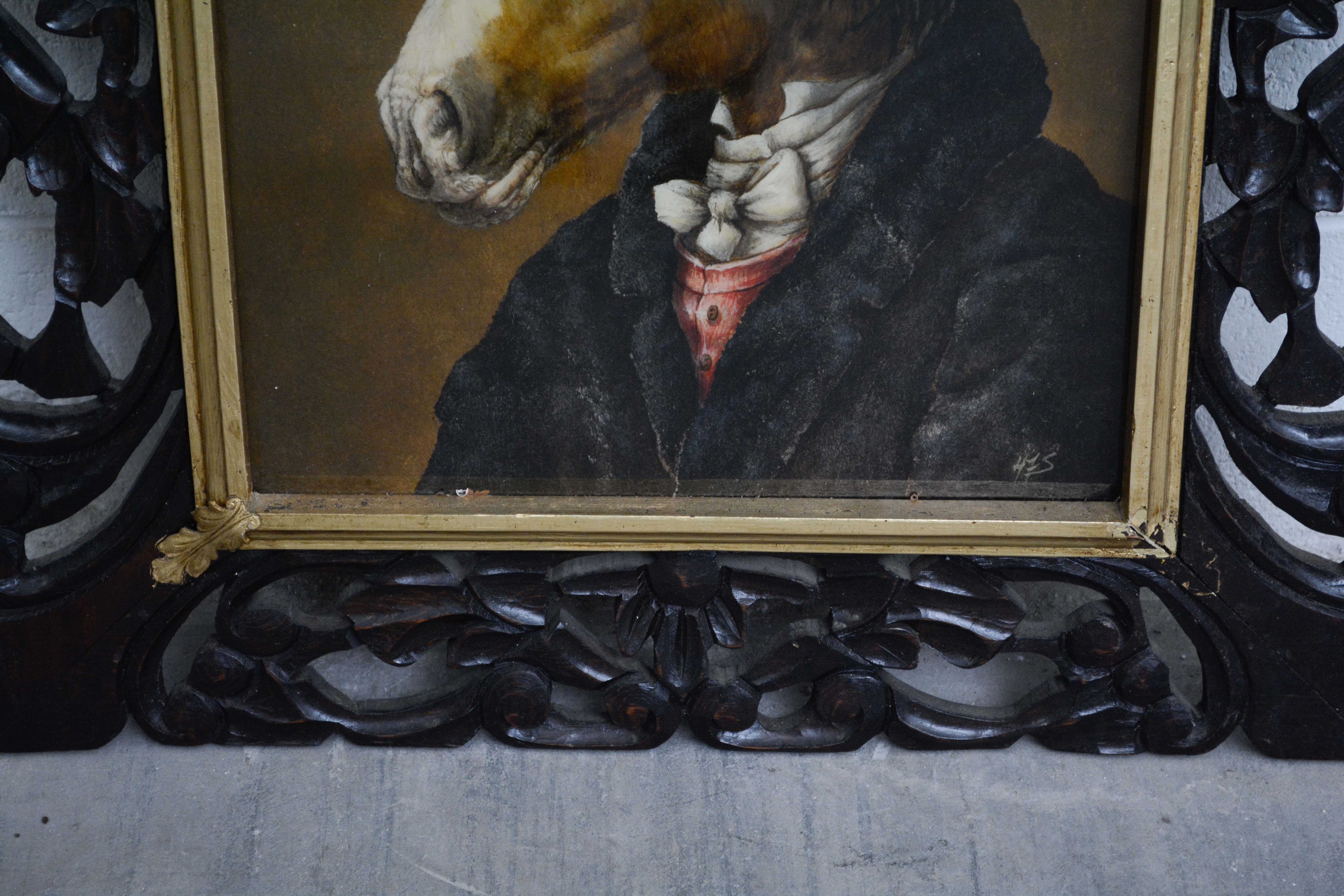 Anthropomorphic Horse Portrait Oil Painting