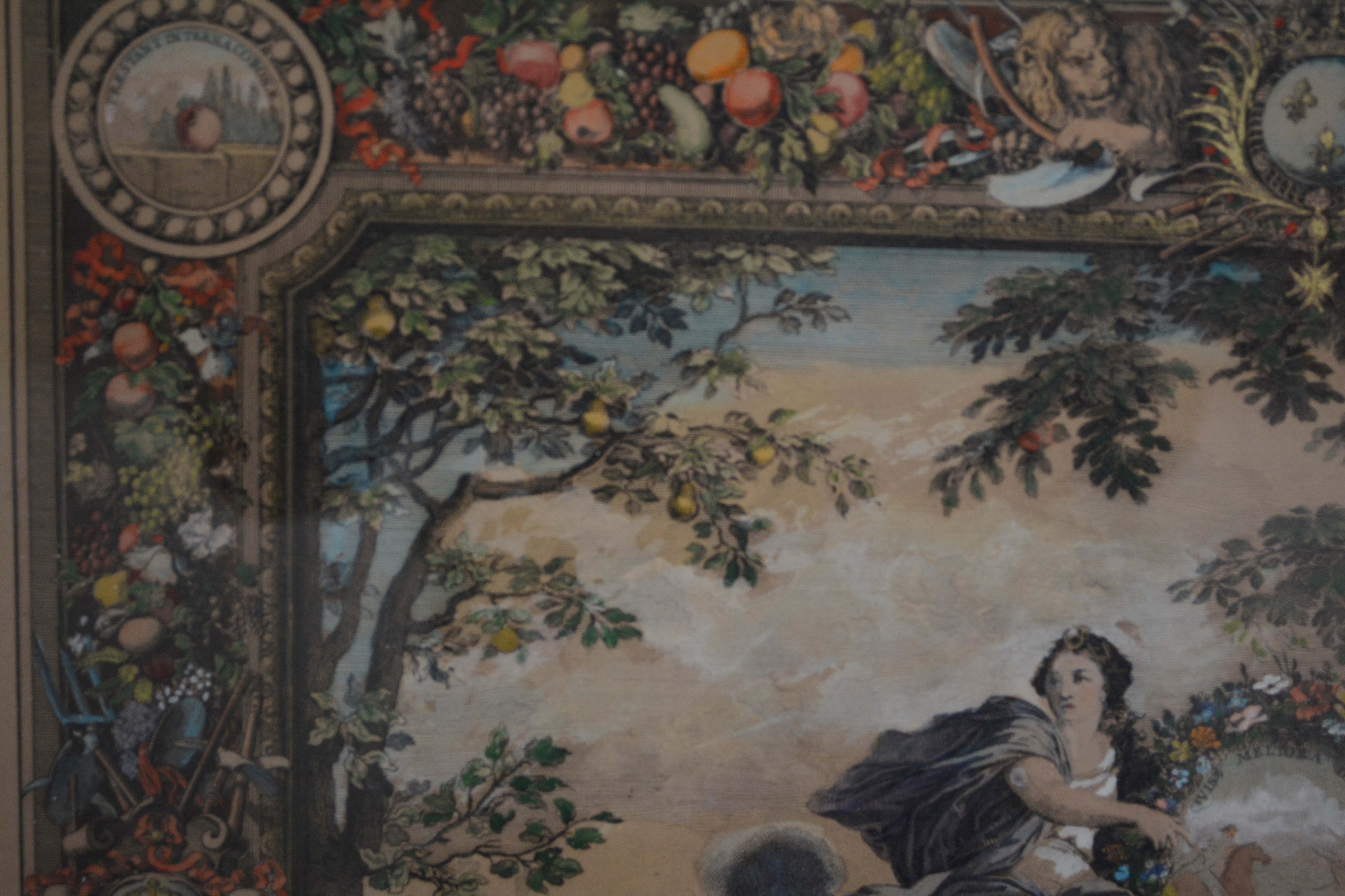 Allegorical Hand-Colored Engravings after Charles le Brun