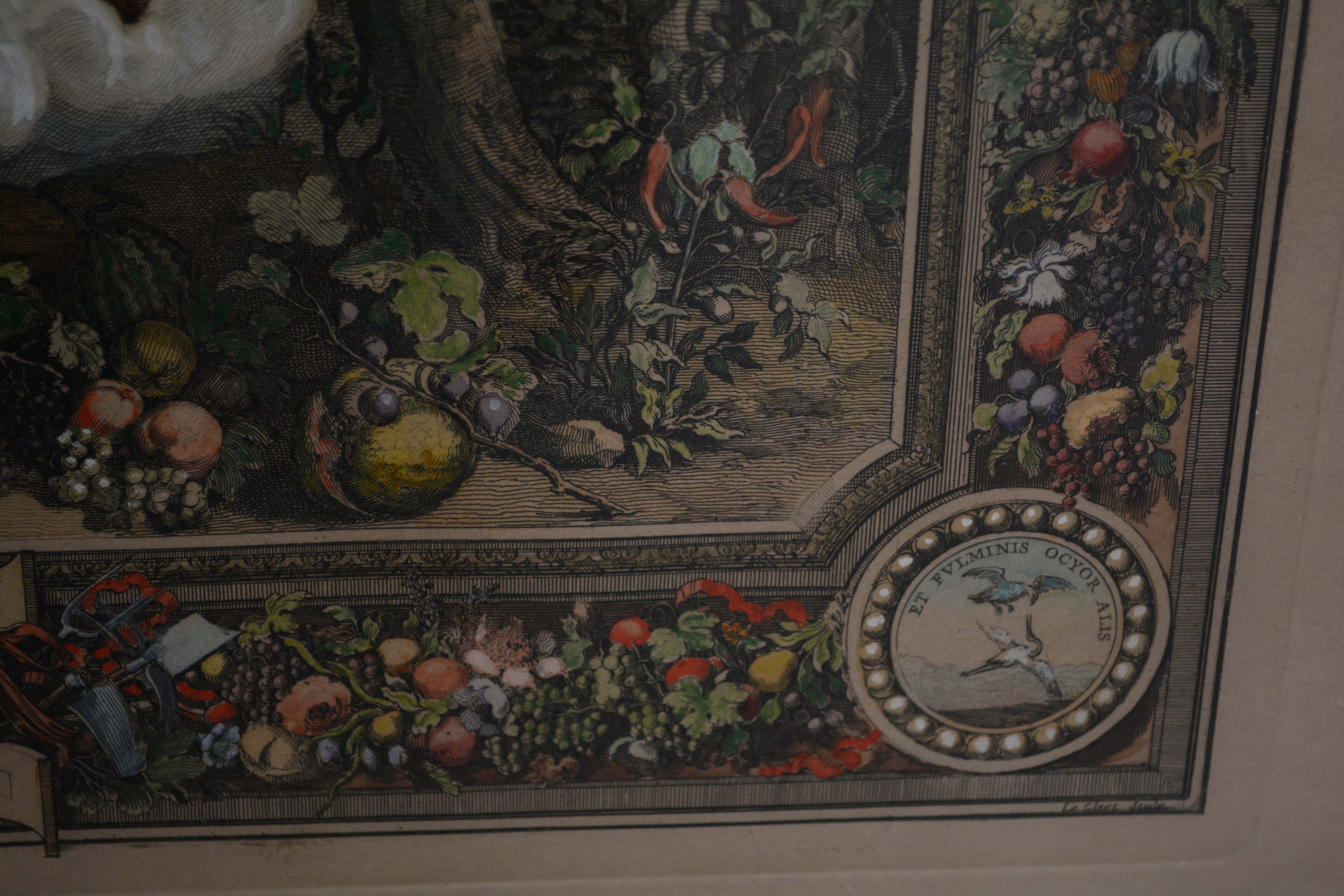 Allegorical Hand-Colored Engravings after Charles le Brun