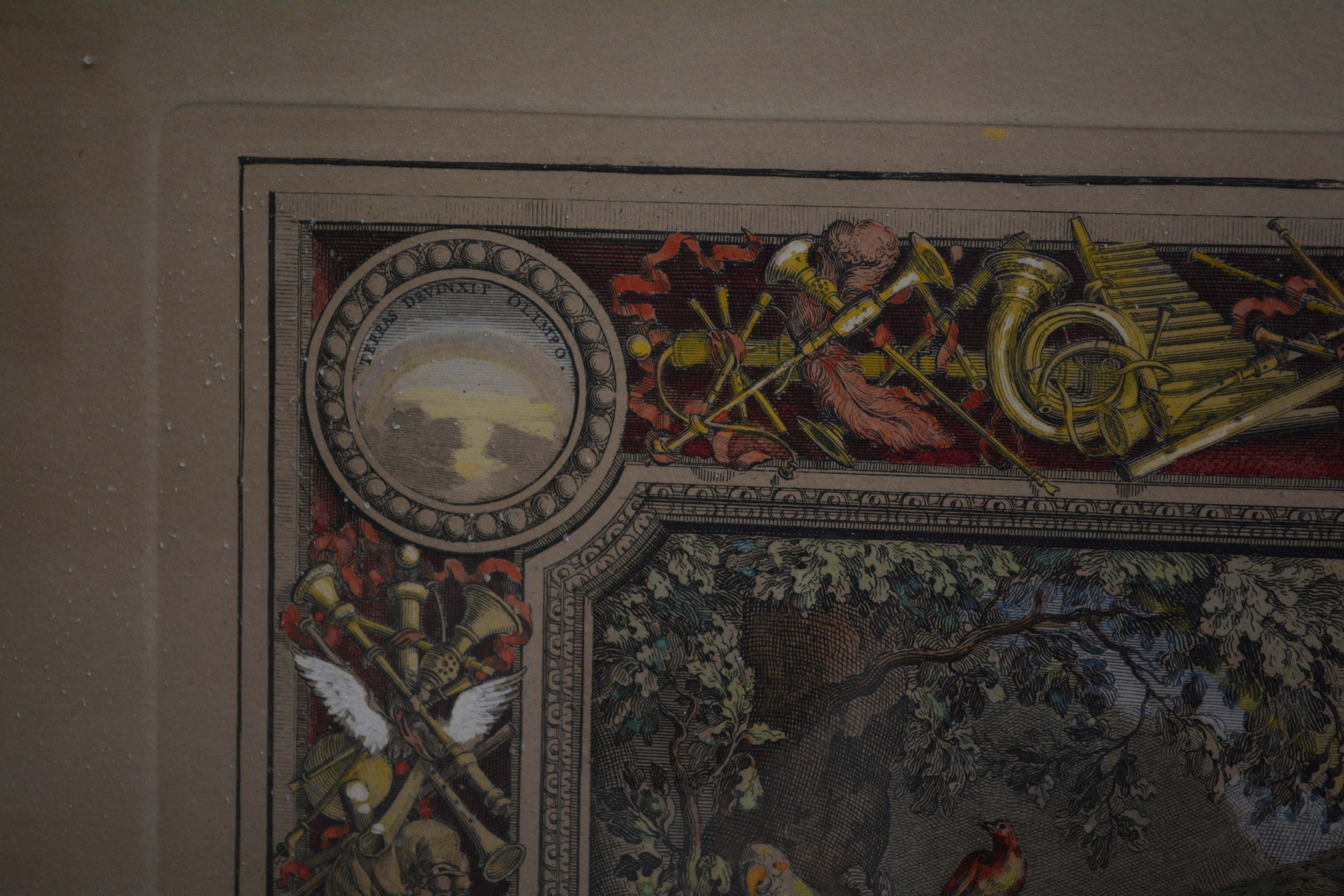 Allegorical Hand-Colored Engravings after Charles le Brun