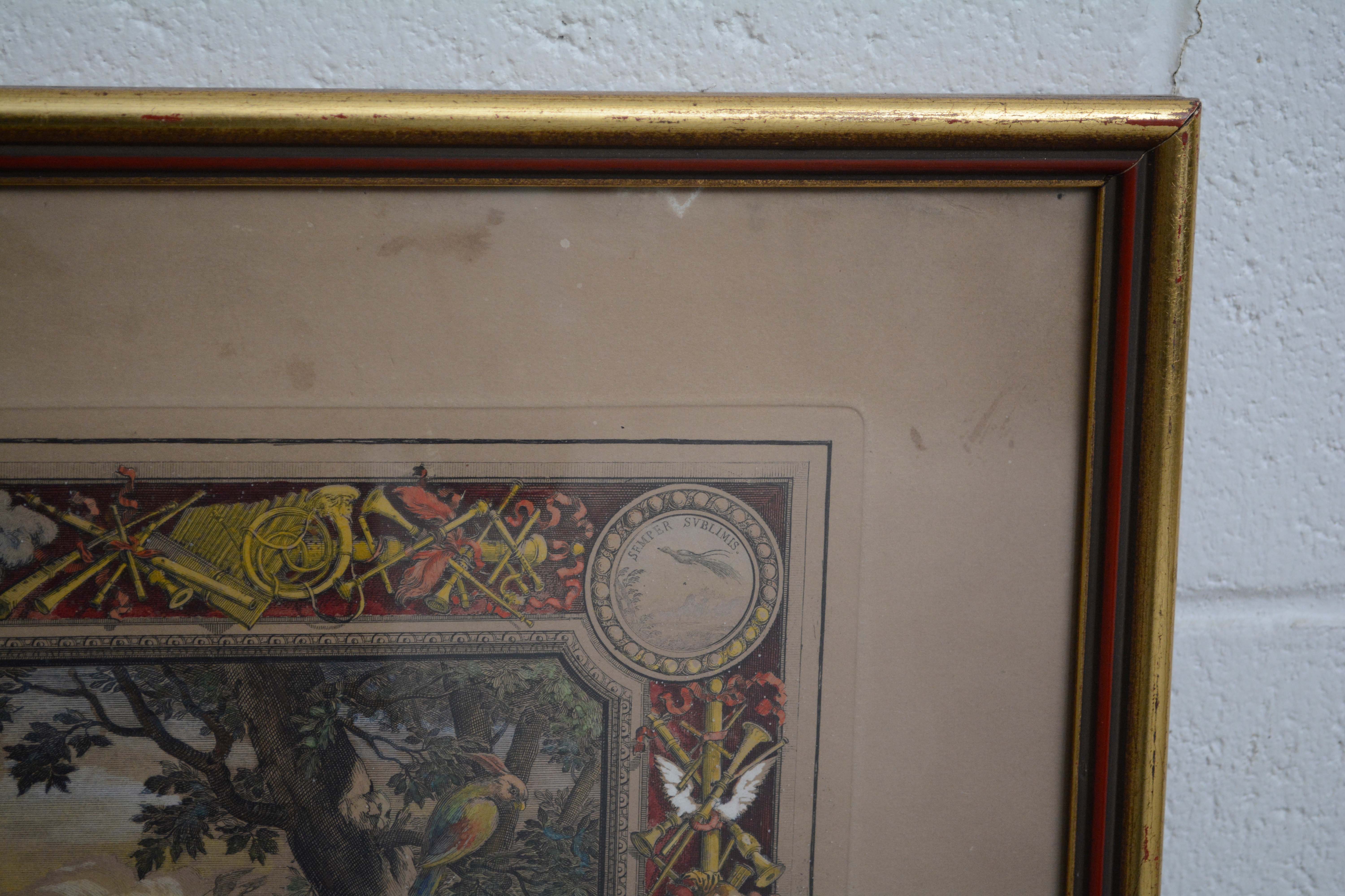 Allegorical Hand-Colored Engravings after Charles le Brun