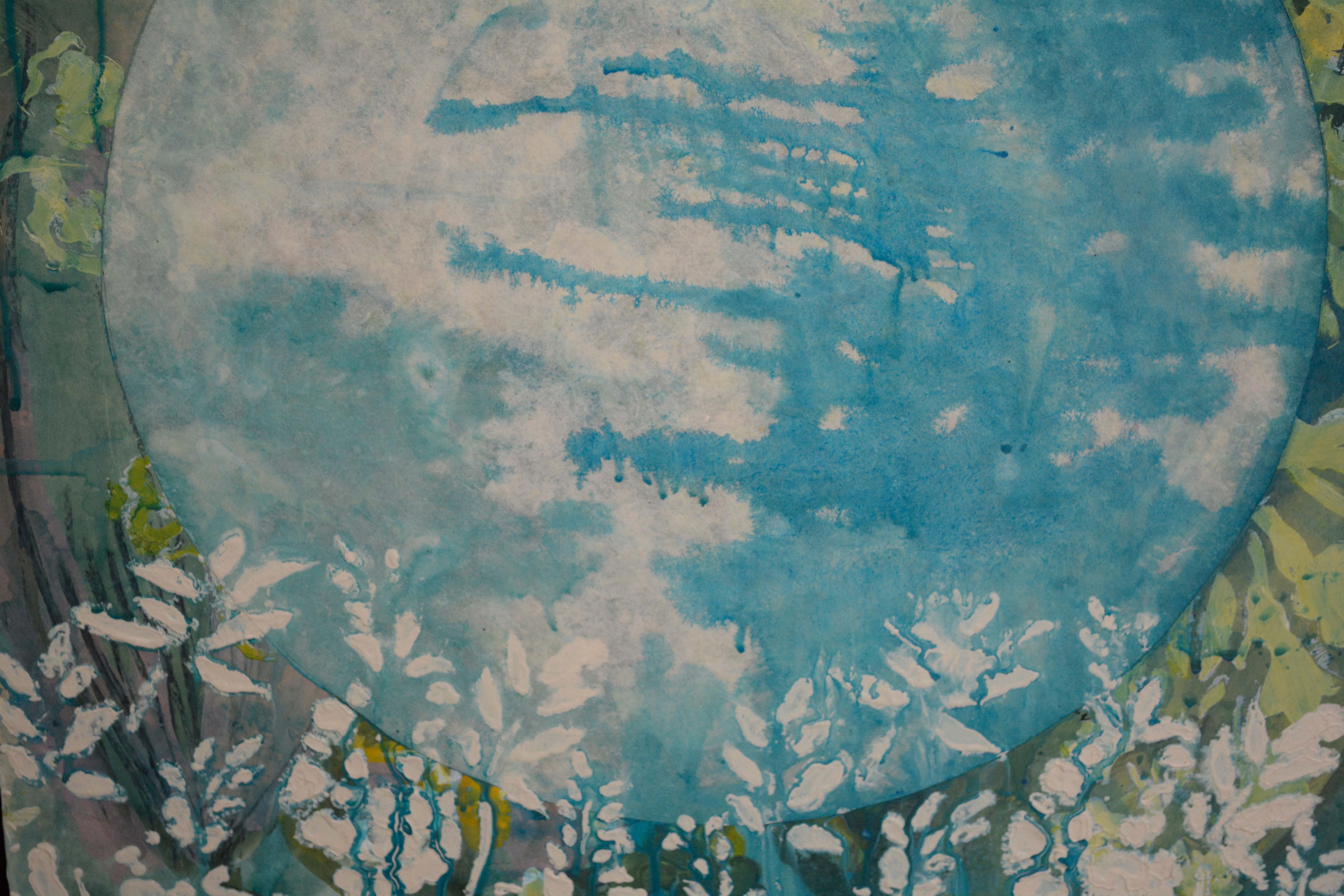 Mira Lehr Acrylic Painting "Blue Moon 2"