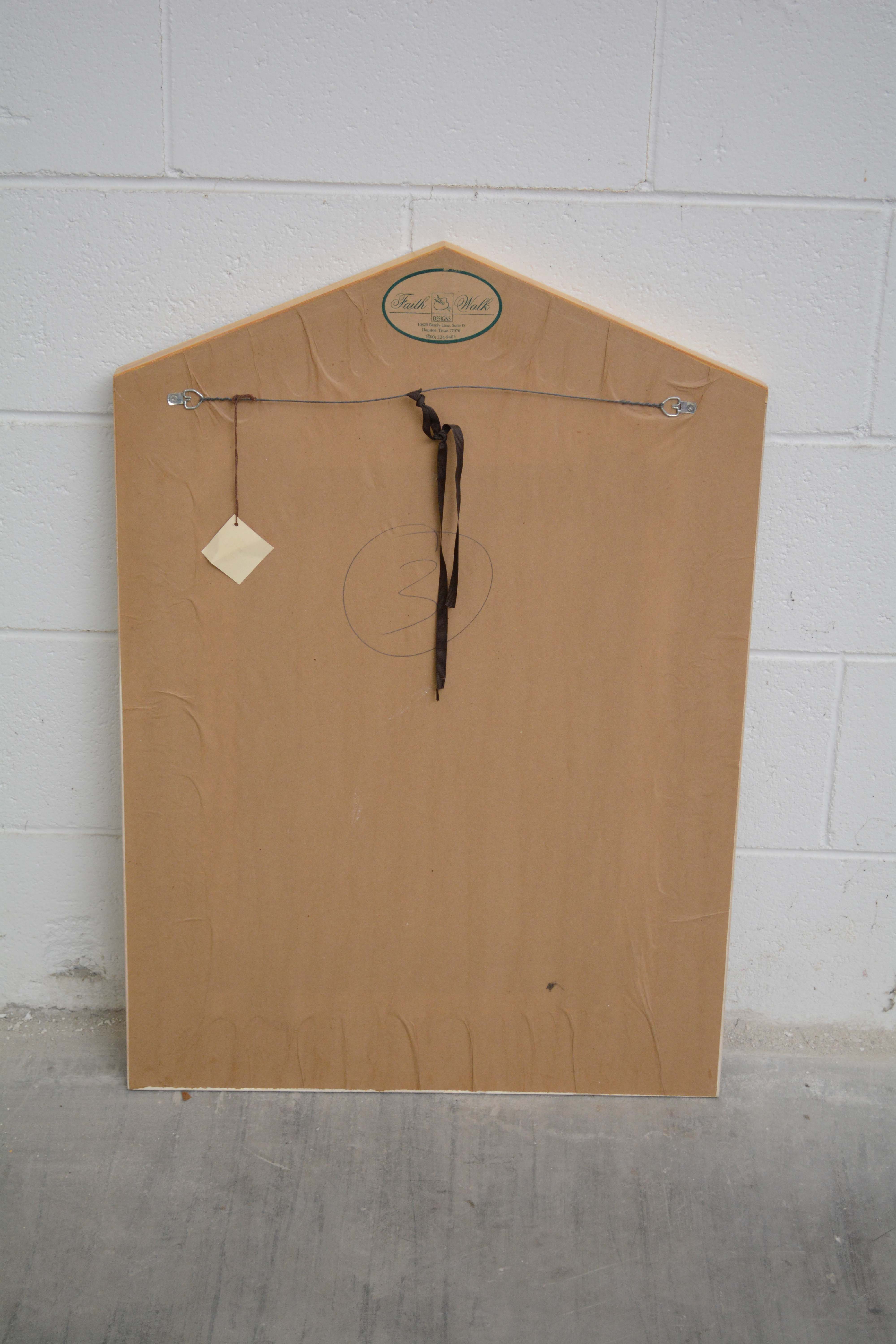 Contemporary Hand-Painted Wood Frame Wall Mirror by Faith Walk Designs