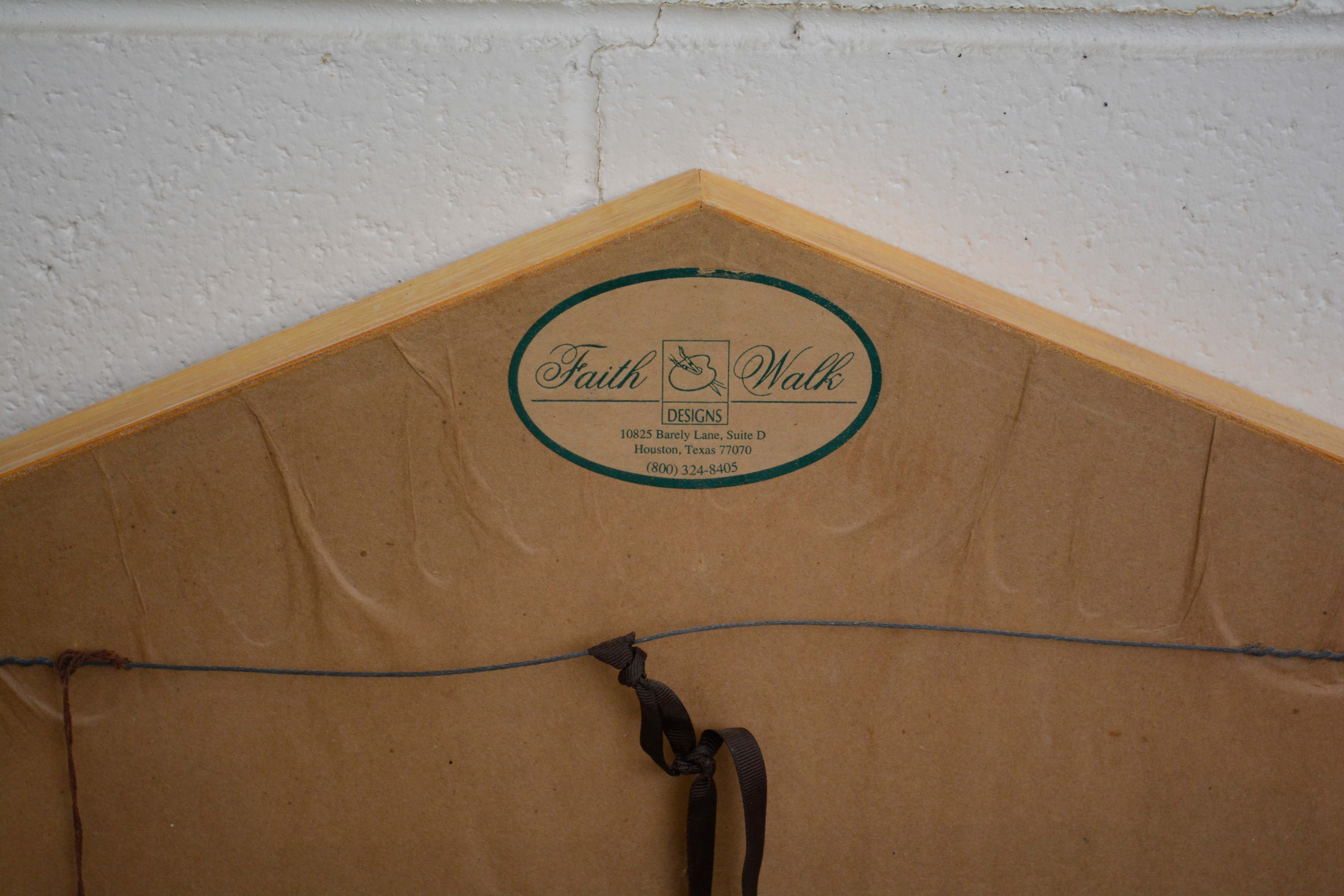 Contemporary Hand-Painted Wood Frame Wall Mirror by Faith Walk Designs