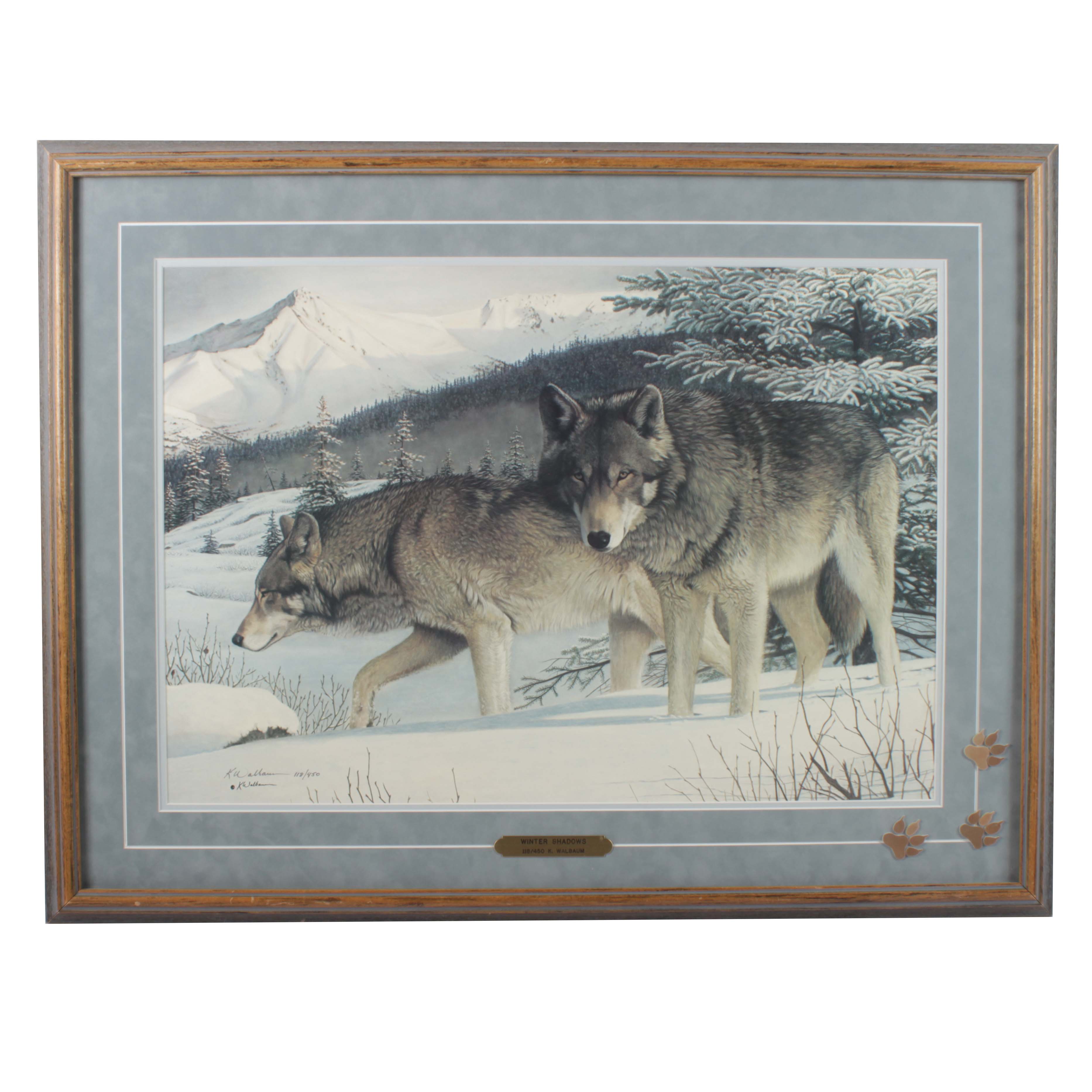 Kathy Walbaum Offset Lithograph "Winter Shadows"