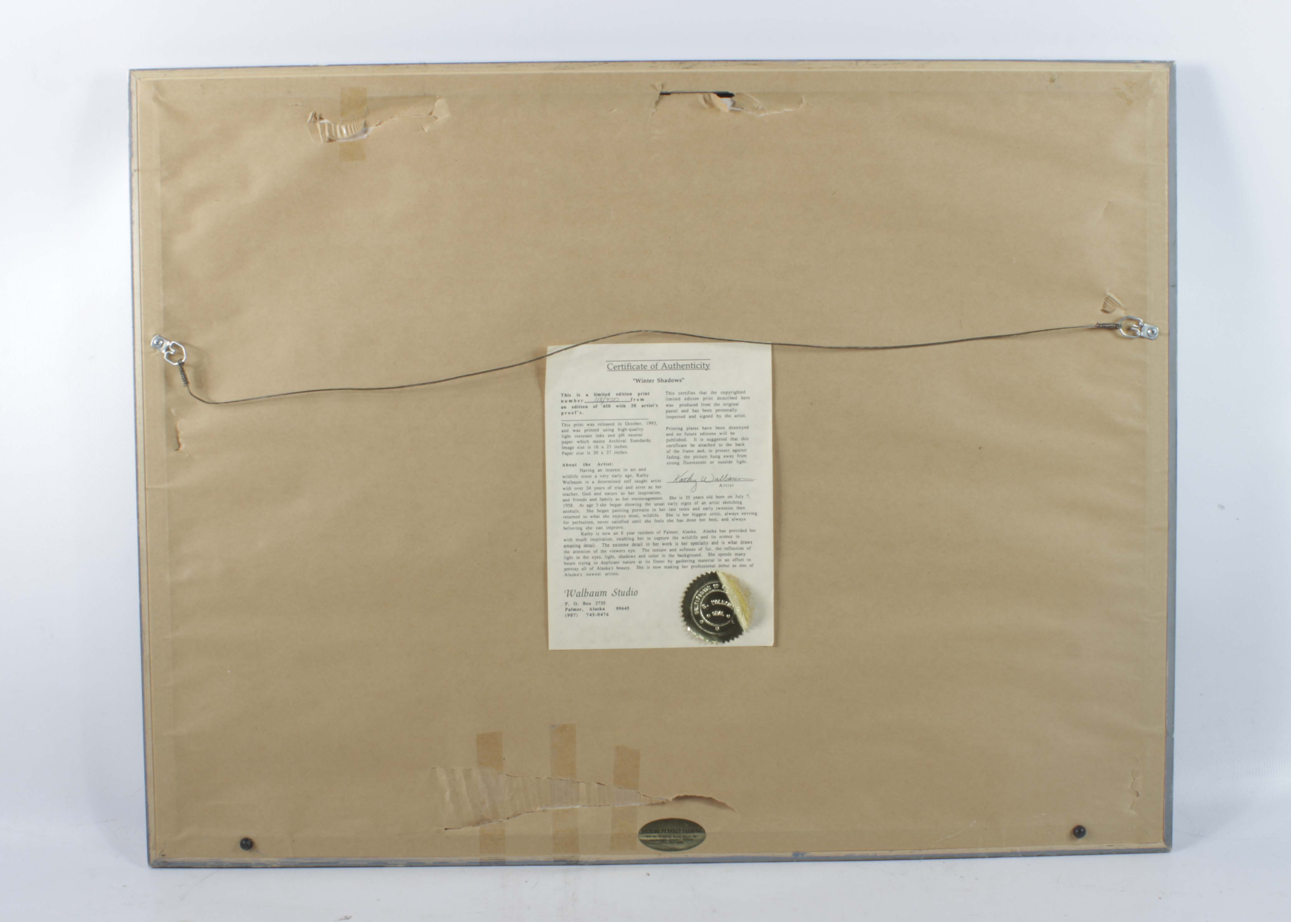 Kathy Walbaum Offset Lithograph "Winter Shadows"