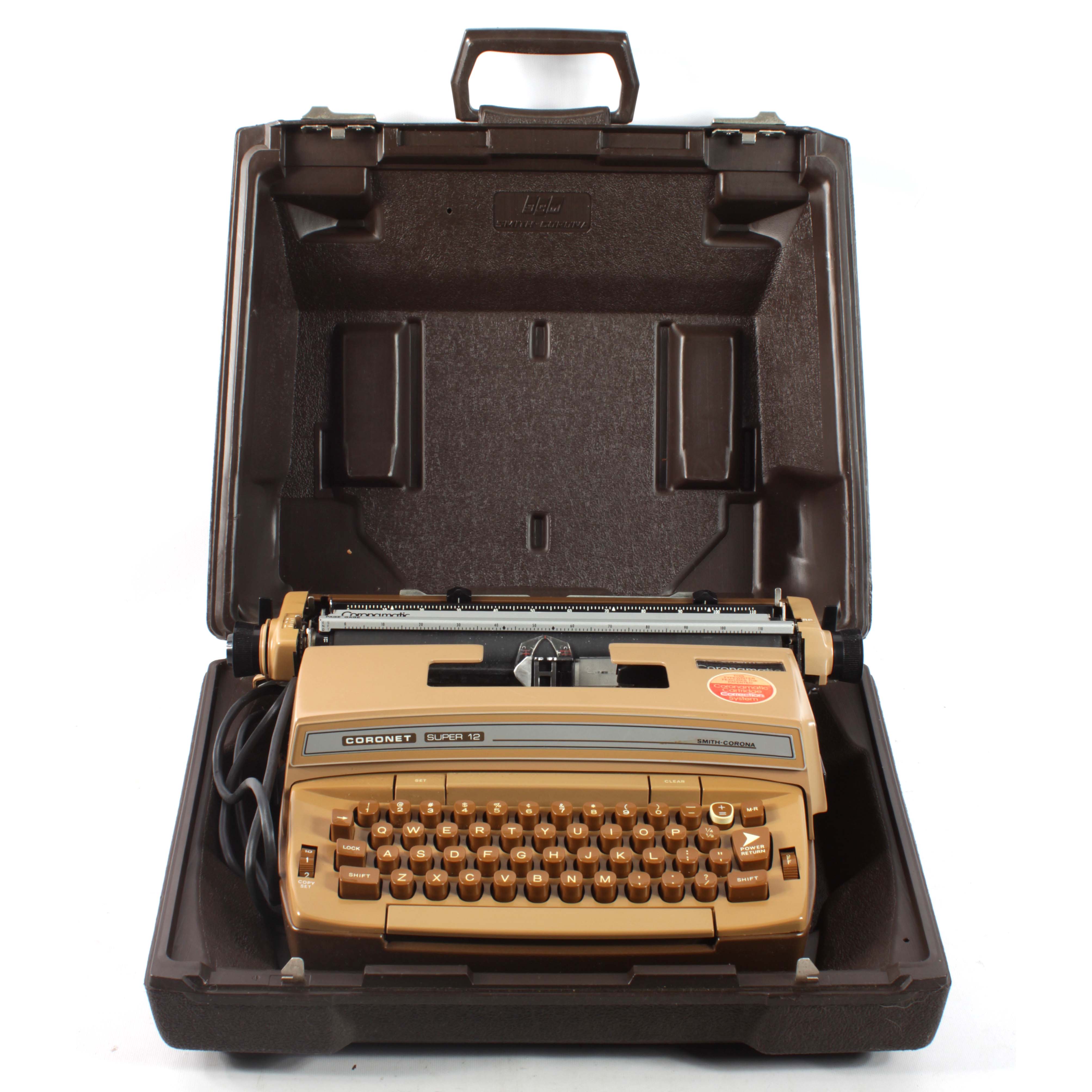 Smith-Corona Electric Coronet "Super-12" Typewriter with Case