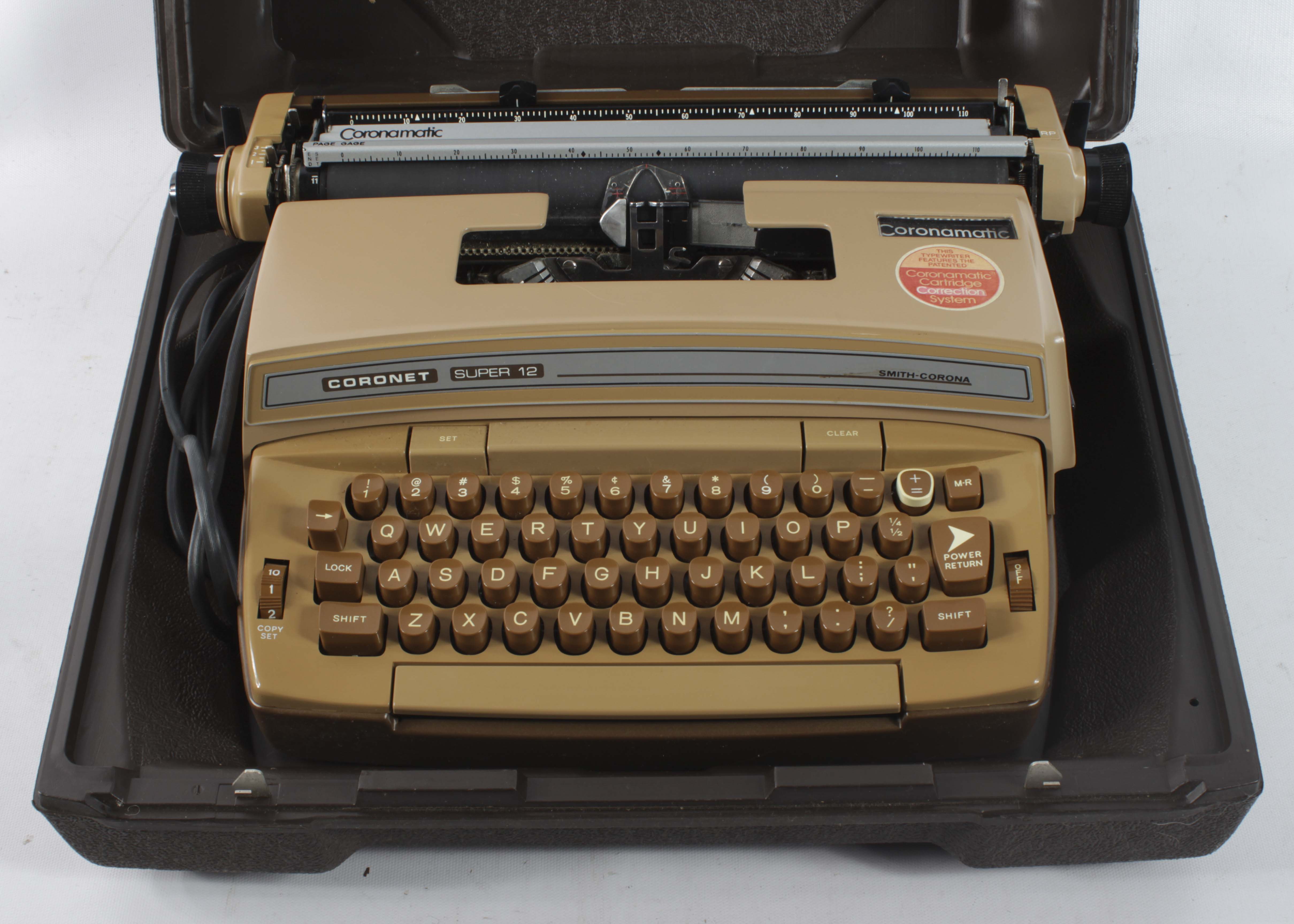 Smith-Corona Electric Coronet "Super-12" Typewriter with Case