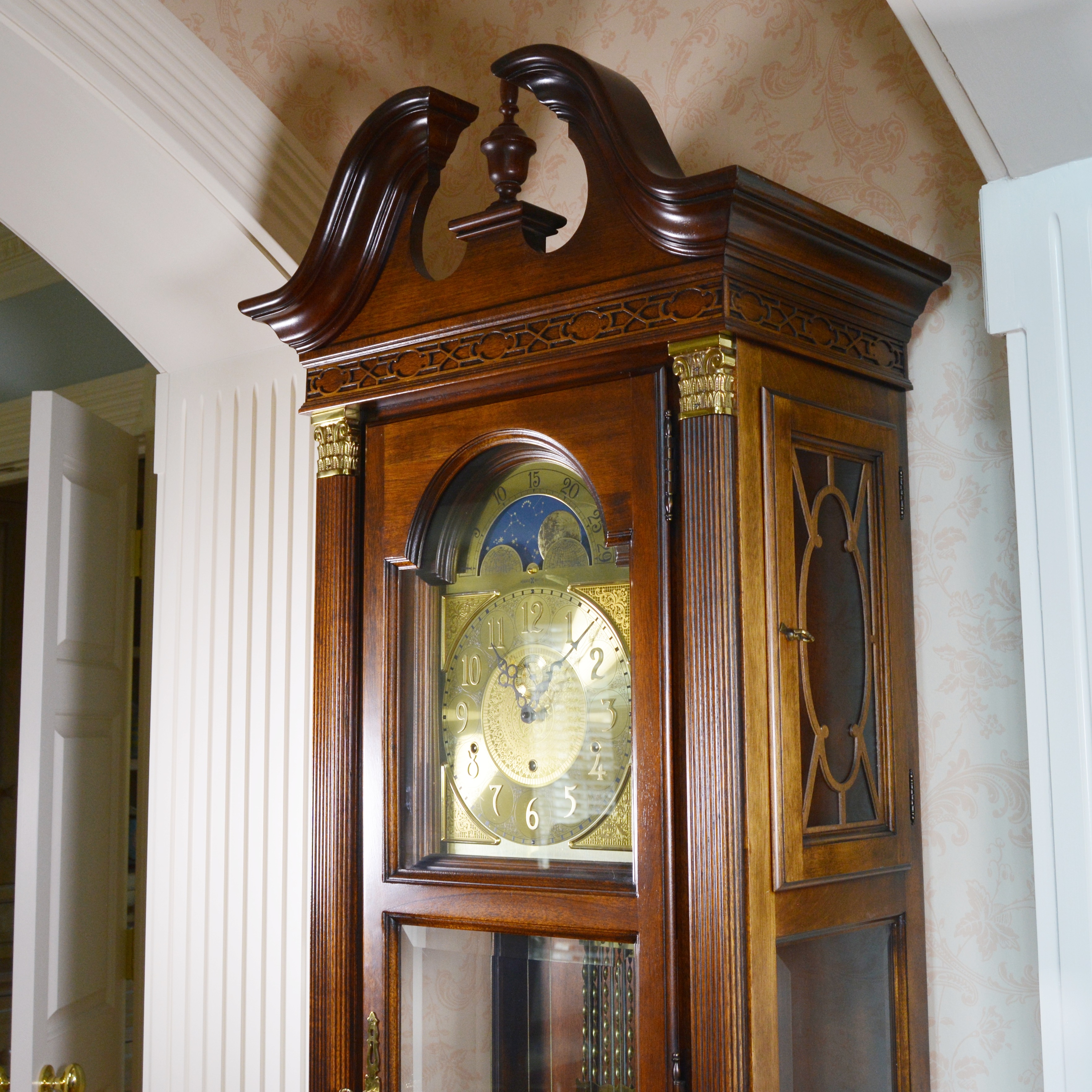 Chippendale Style Howard Miller Longcase Clock