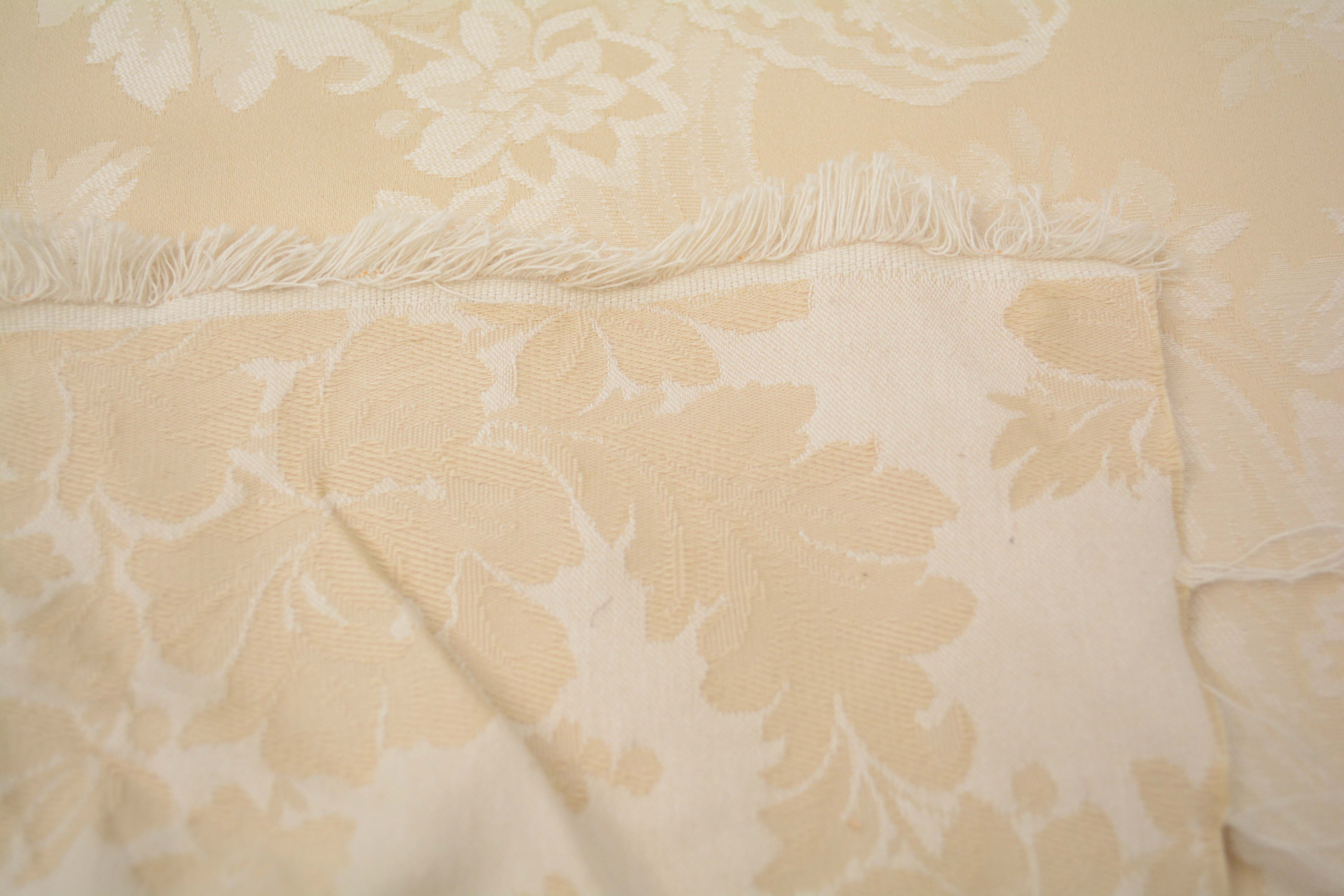 Cream and Gold Colored Upholstery Fabric Bolts
