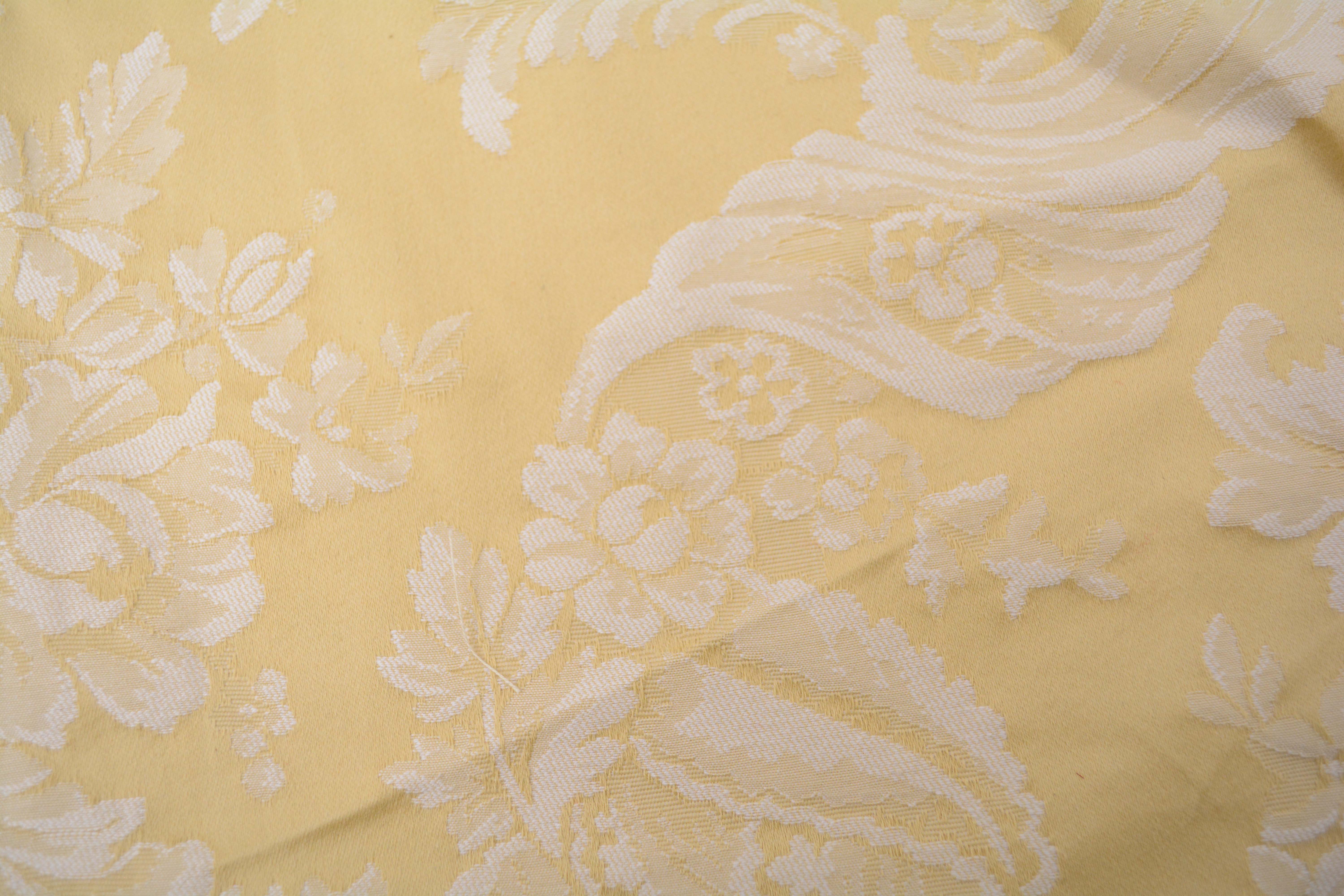 Cream and Gold Colored Upholstery Fabric Bolts