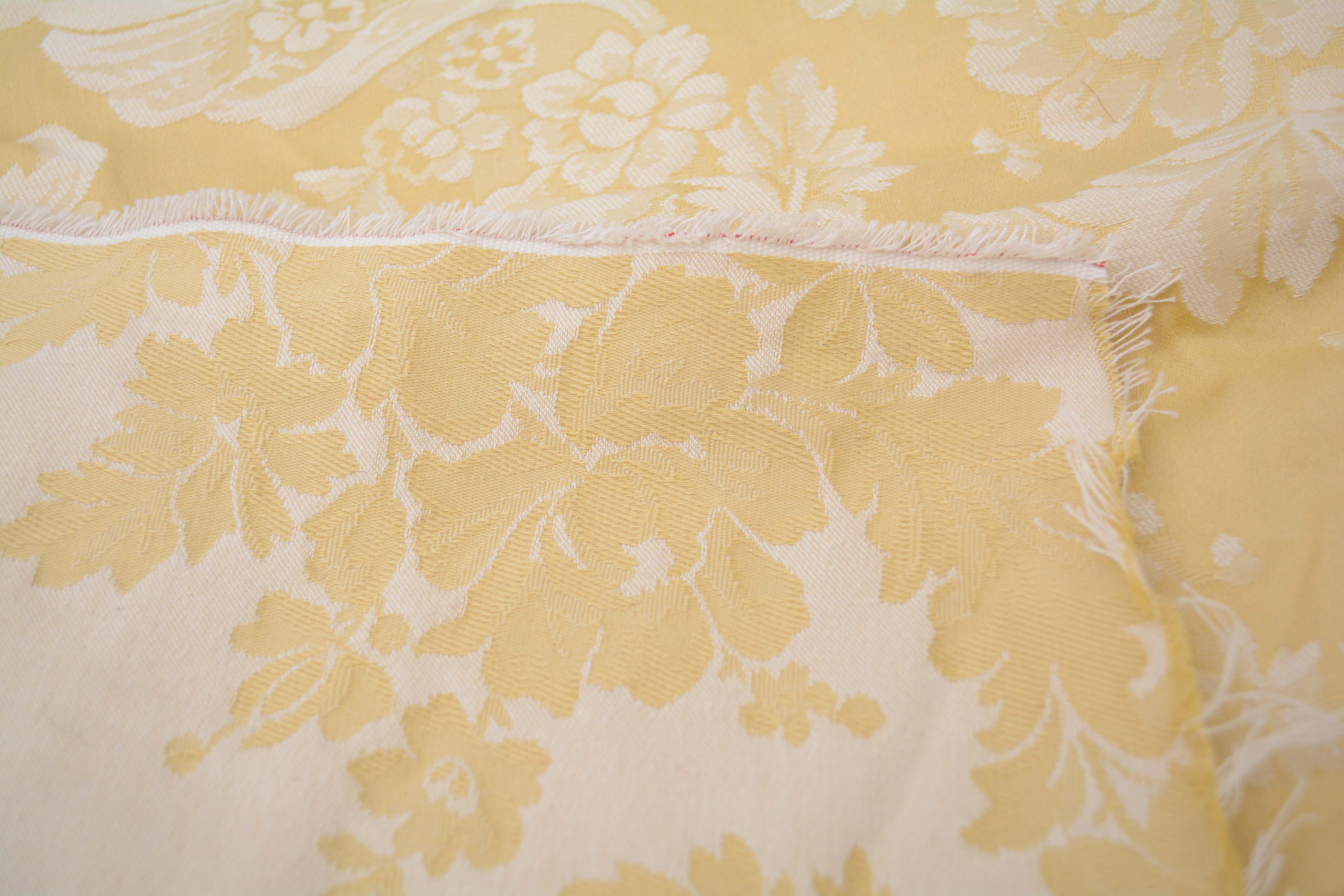 Cream and Gold Colored Upholstery Fabric Bolts