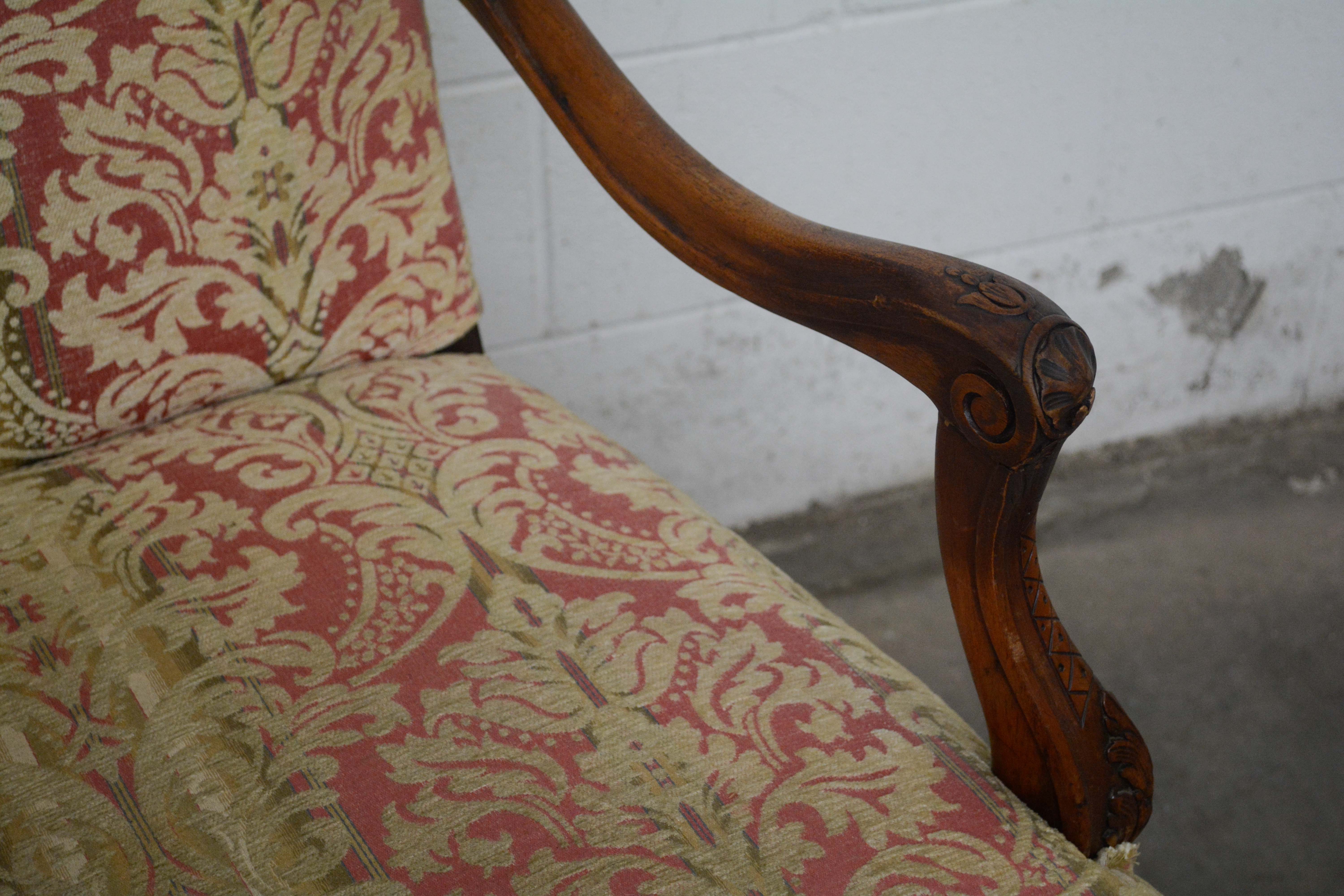 Louis XV Style Carved Wood Armchair, Mid/Late 20th Century