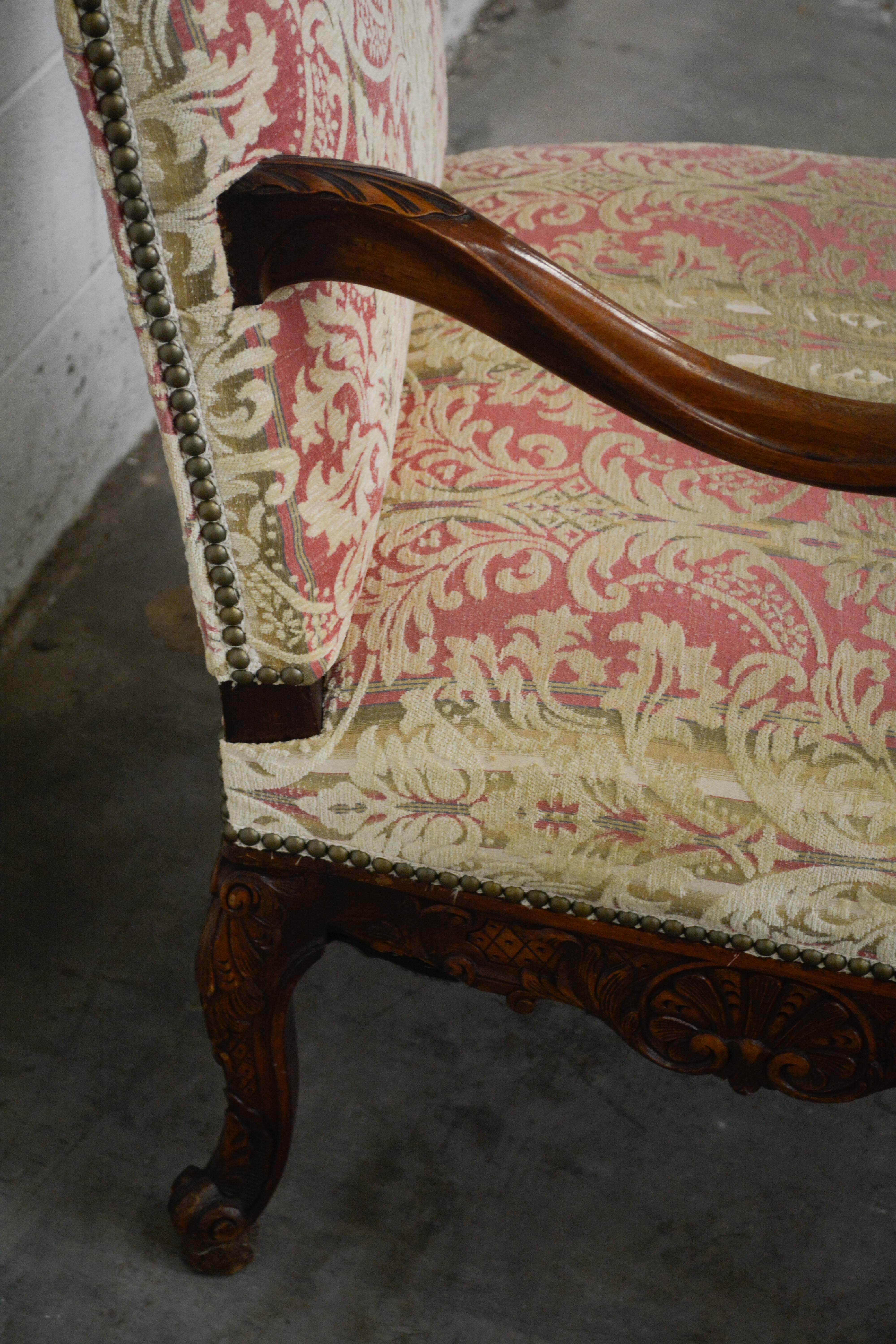 Louis XV Style Carved Wood Armchair, Mid/Late 20th Century