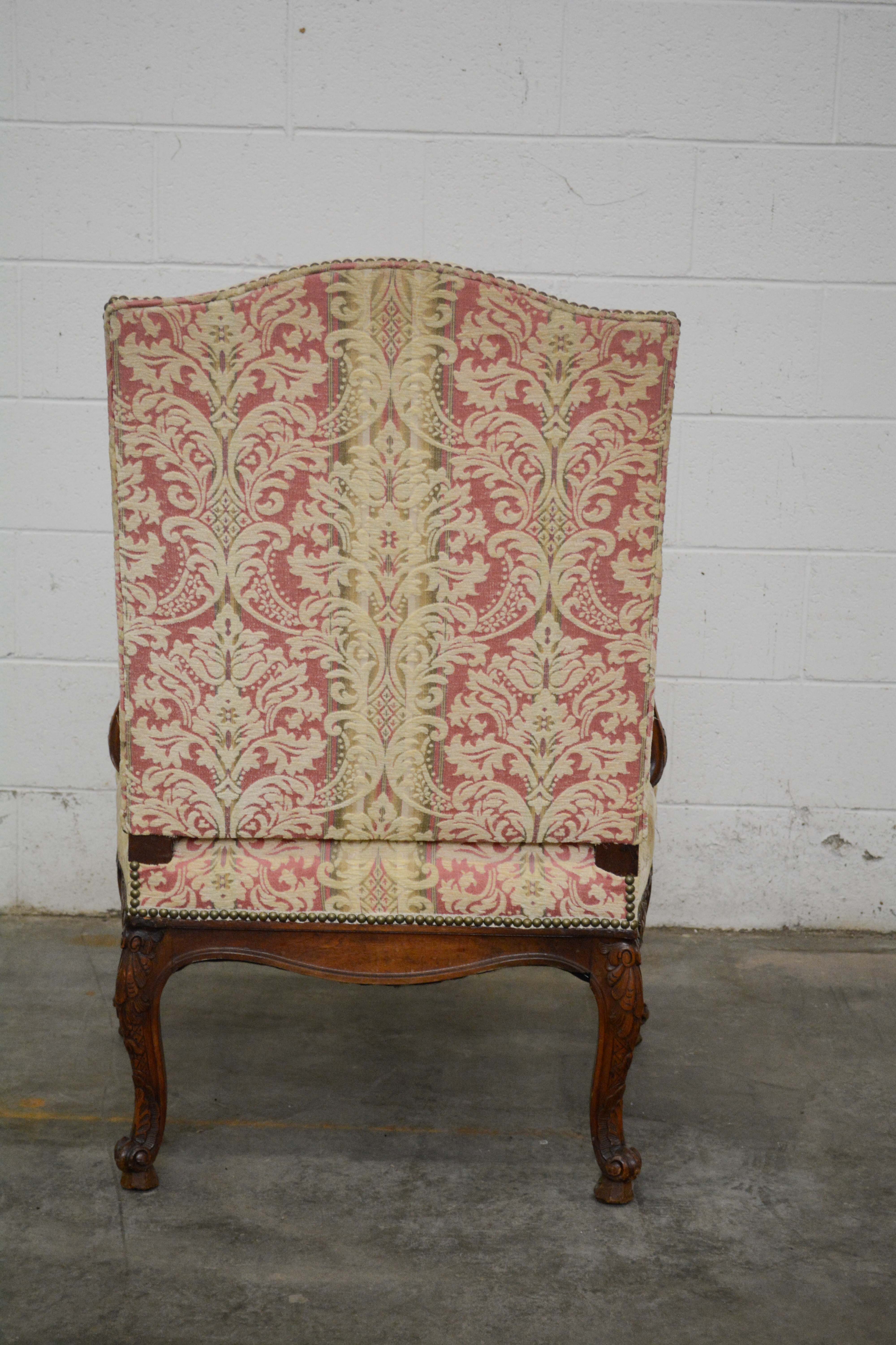 Louis XV Style Carved Wood Armchair, Mid/Late 20th Century