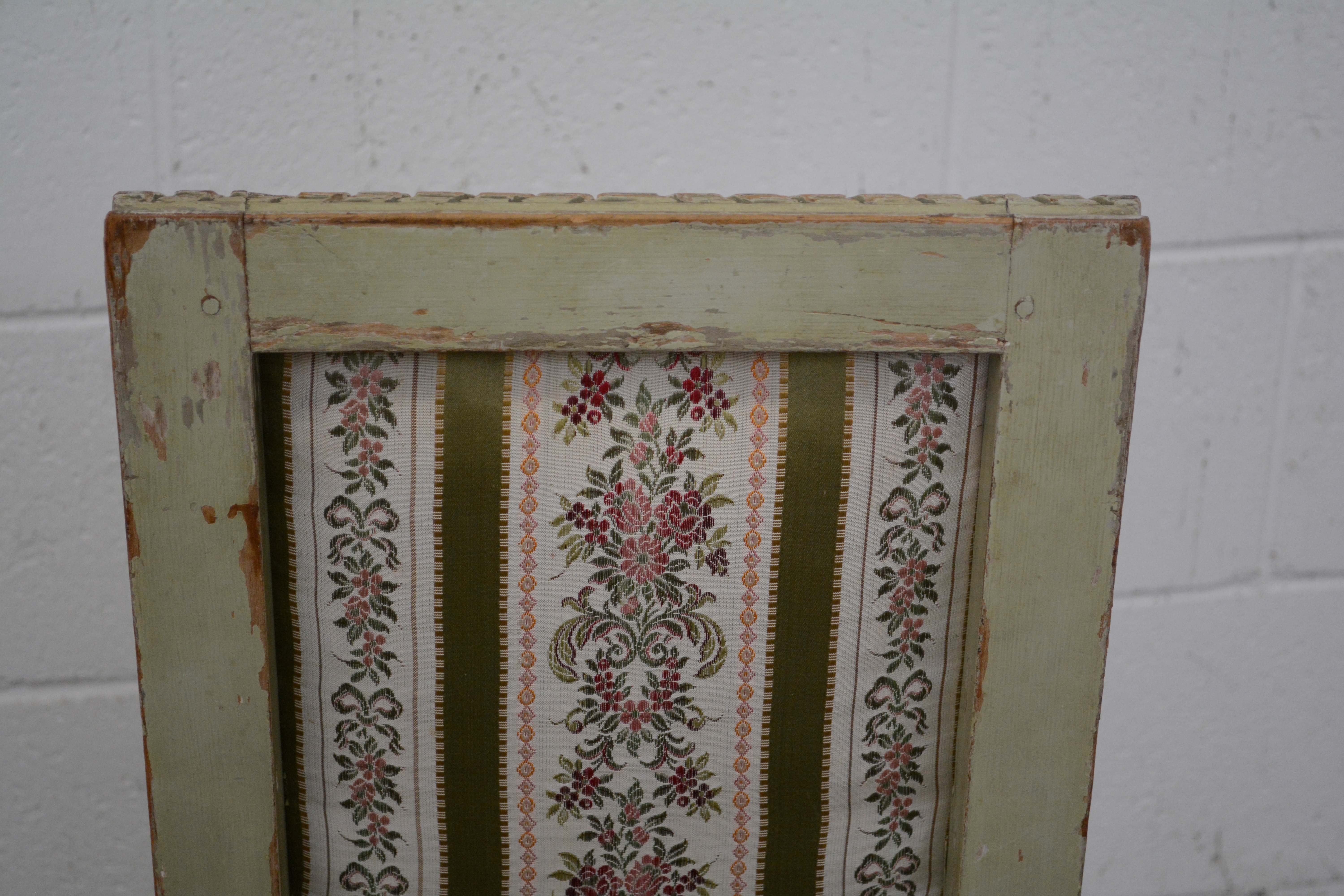 French Neoclassical Style Painted Wood Side Chair and Stools, 20th Century