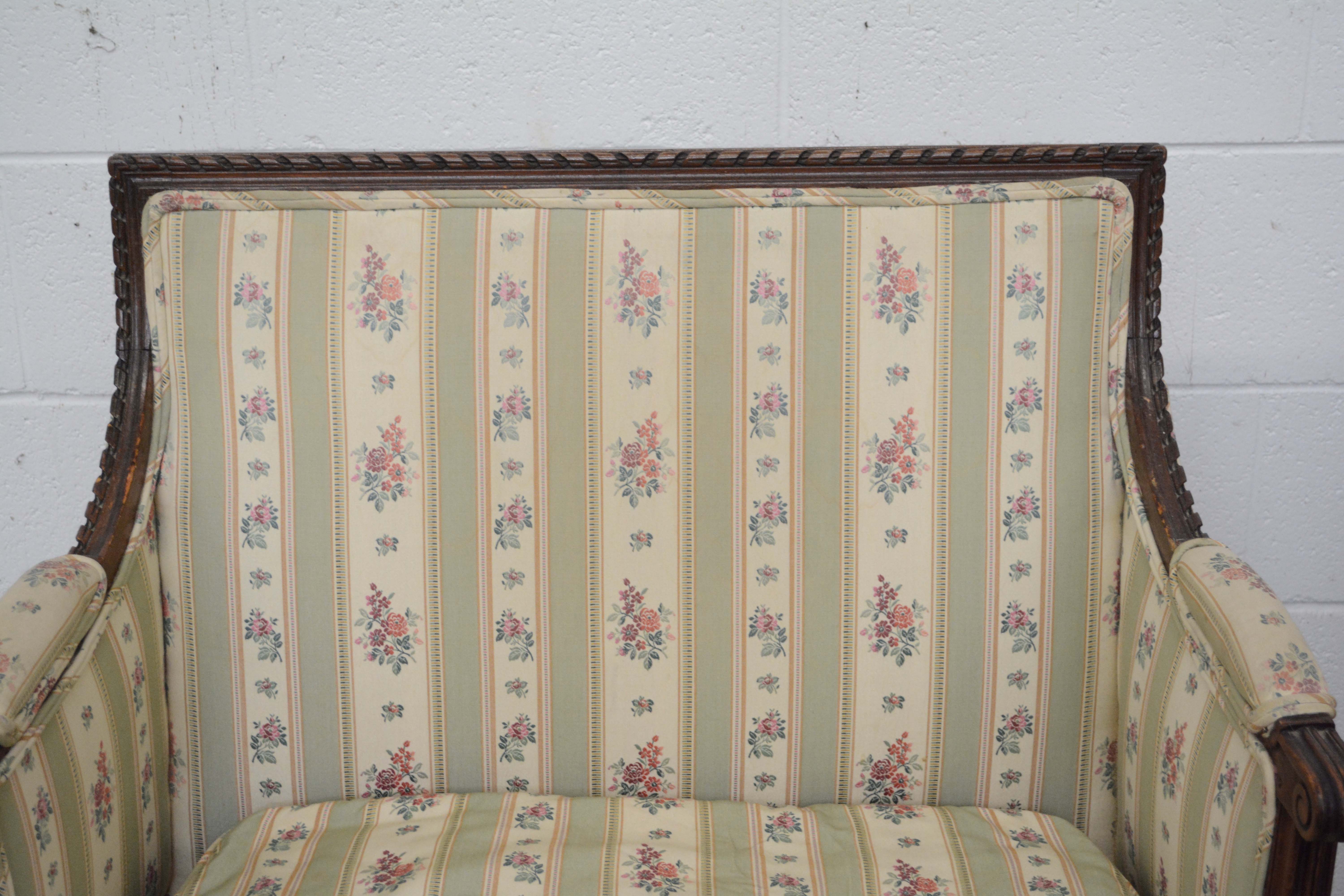 Pair of Louis XVI Style Bergères, Late 19th/Early 20th Century