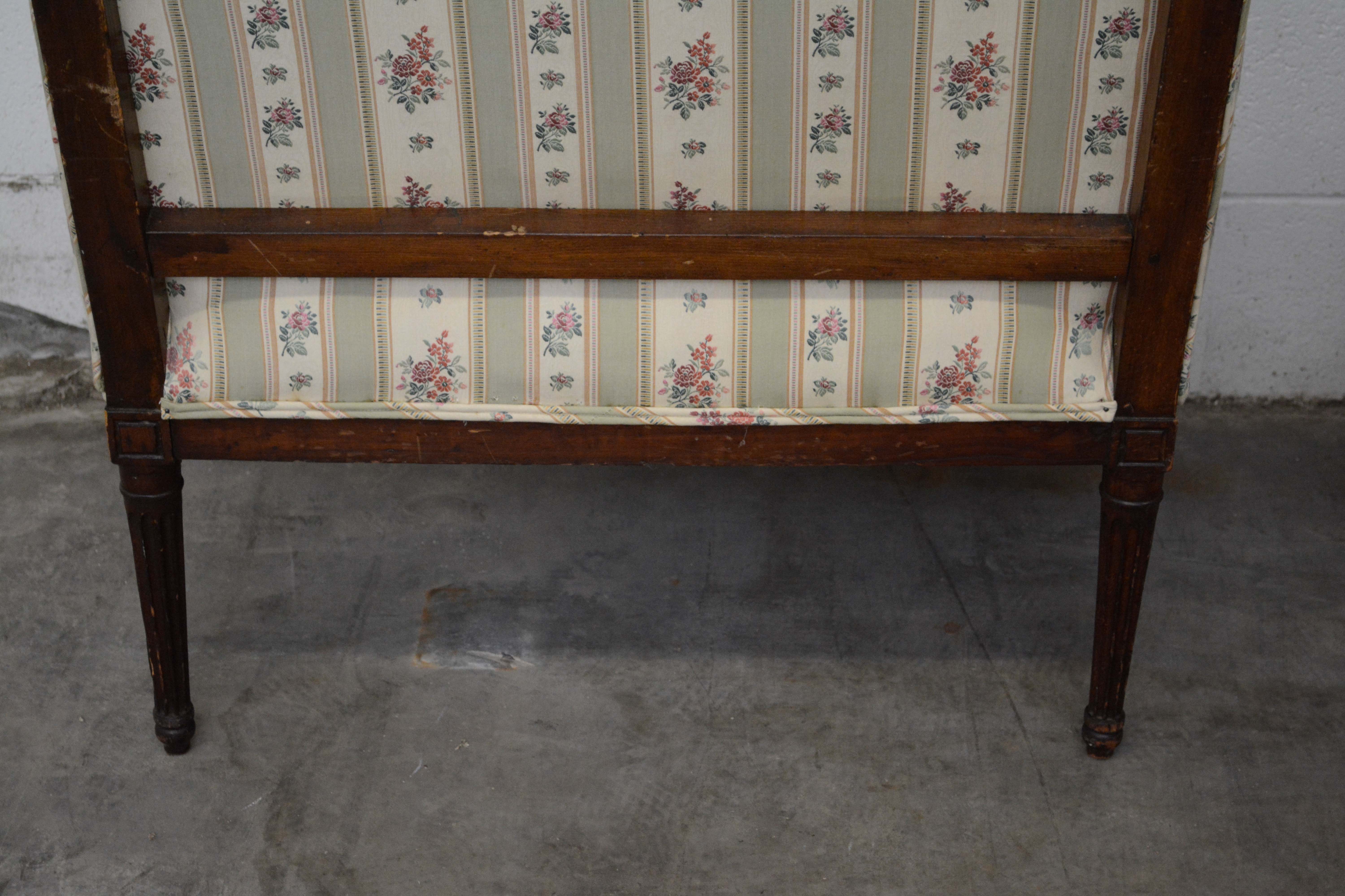 Pair of Louis XVI Style Bergères, Late 19th/Early 20th Century